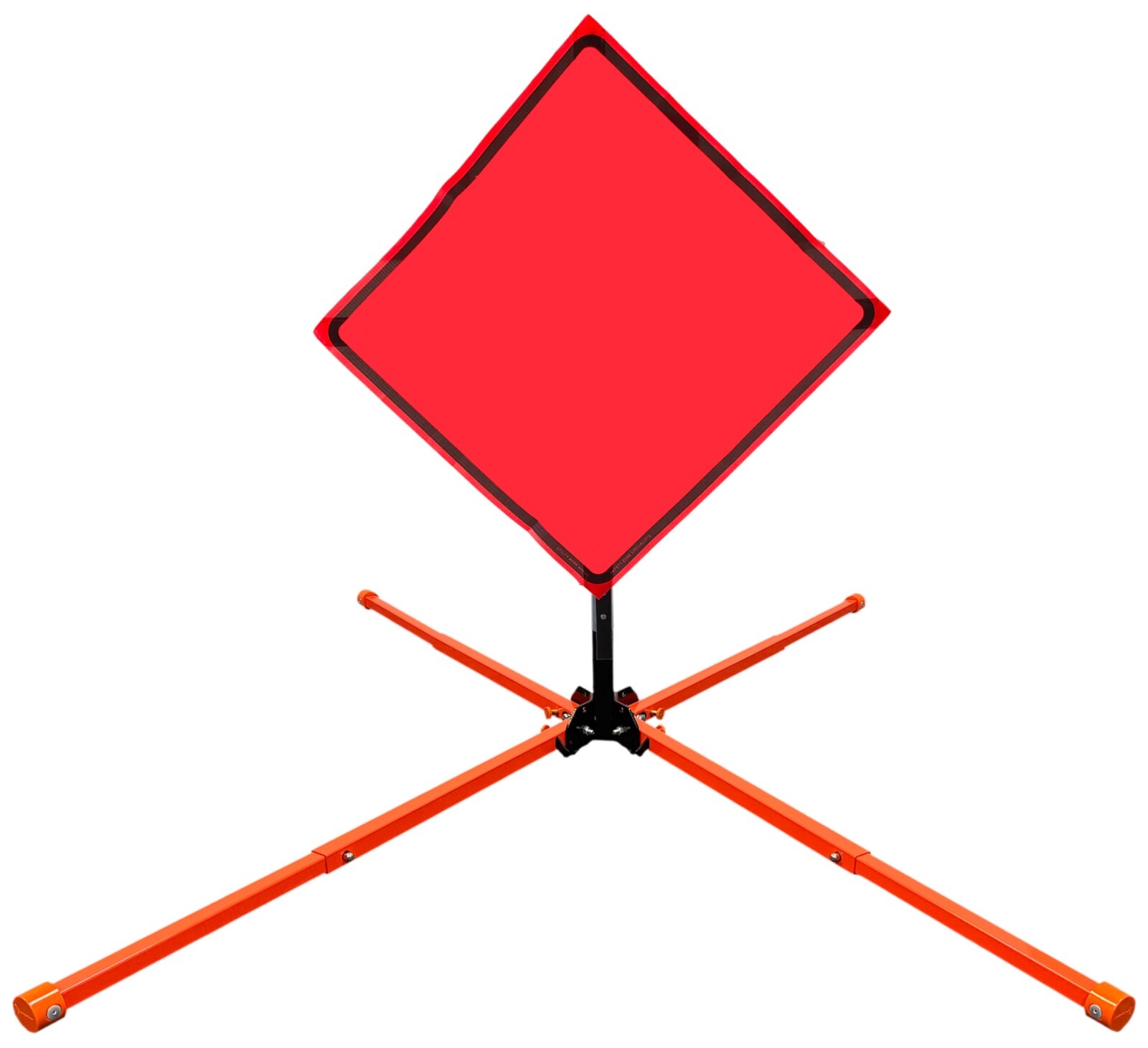 Compact Steel Traffic Sign Stand Kick Release 41″ Extendable Legs Road