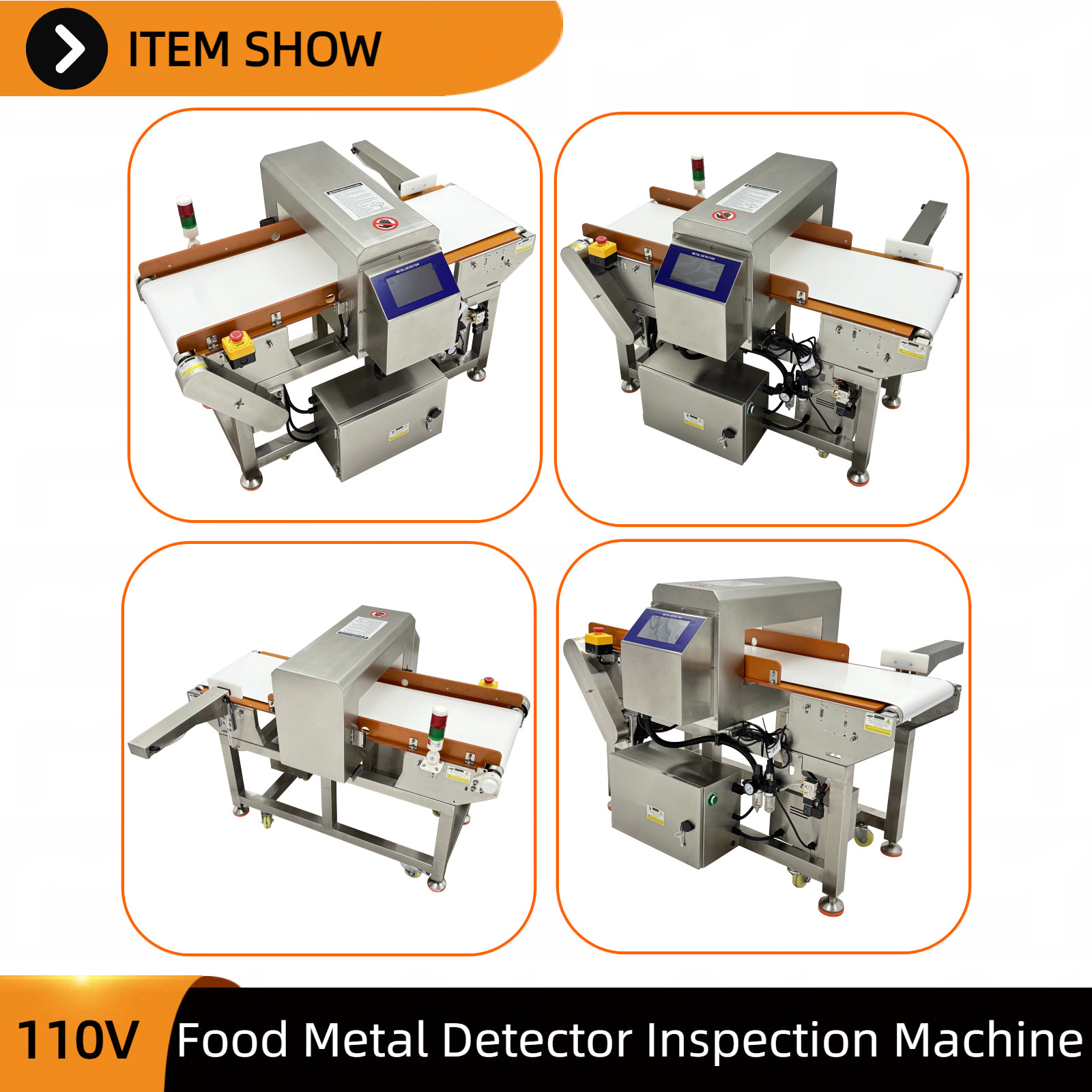 110V Industrial Metal Detector Detecting Foreign Metal in Food/Textile/Plastic