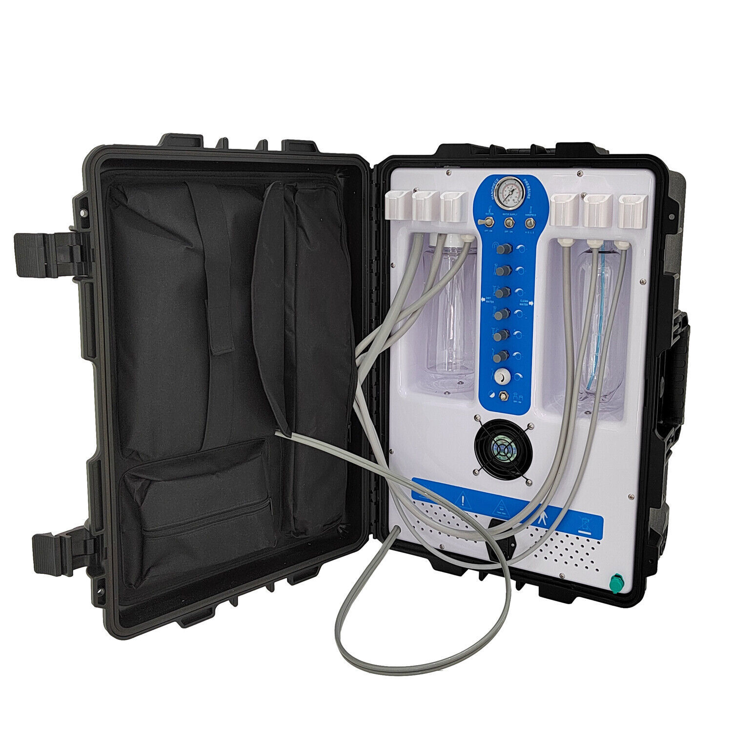 Greeloy Portable Dental Unit with Air Compressor +Curing Light +Scaler Handpiece