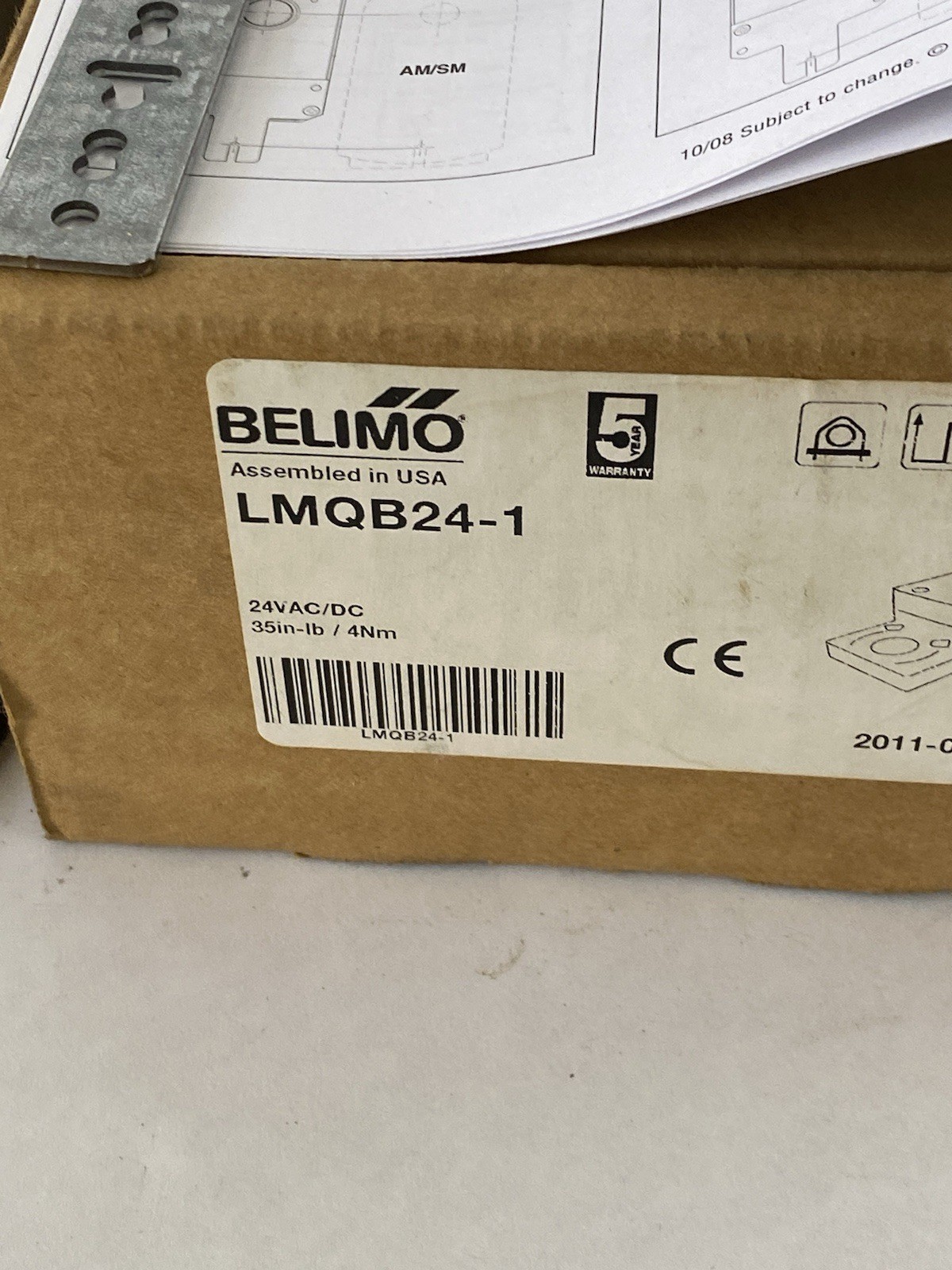 Belimo LMQB24-1 Damper Actuator 24V 35in-lb On/Off Non-Spring Return