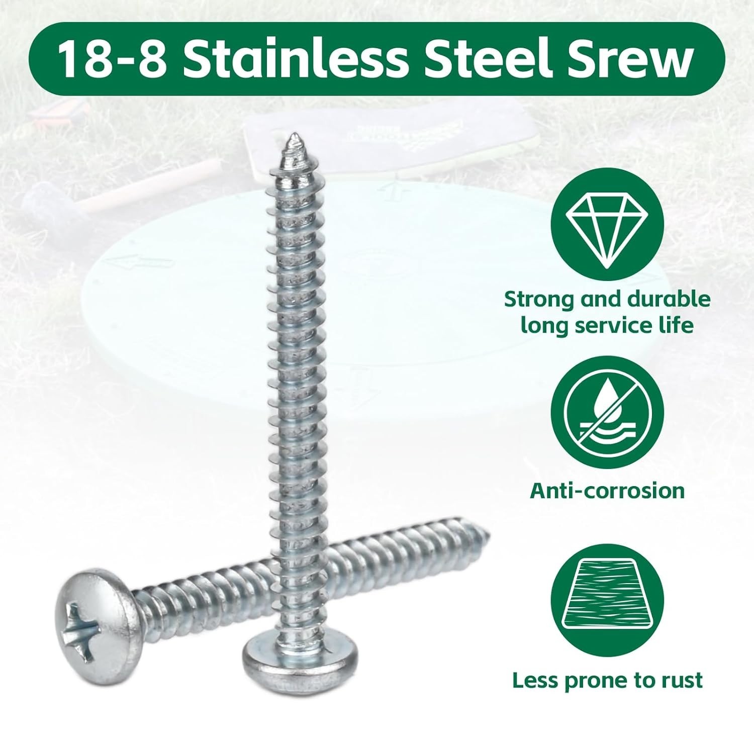 50Pcs Sheet Metal Screw, Septic Tank Riser Screw for Tuf-Tite Risers and Lids…