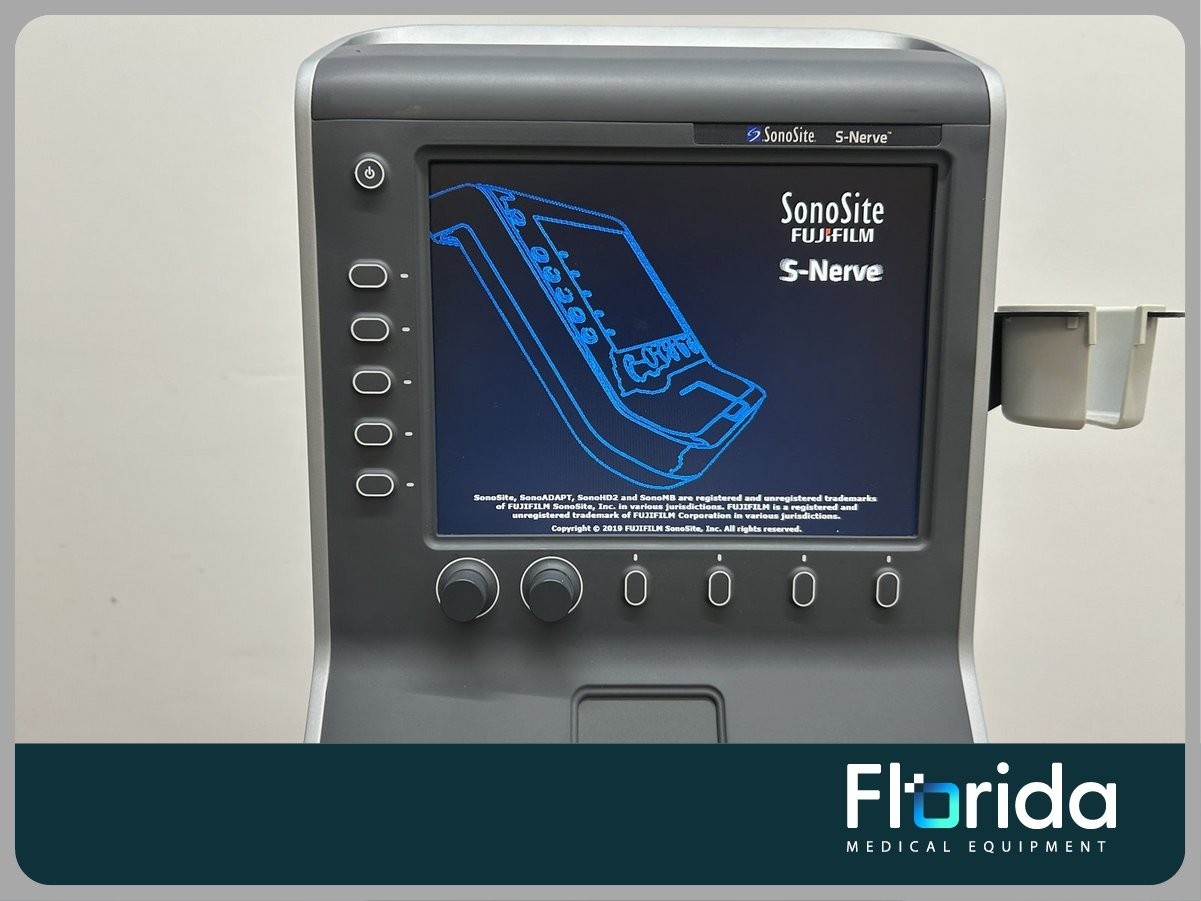 2014 SONOSITE S-NERVE PORTABLE ULTRASOUND MACHINE REF P09417-66 WITH CART **