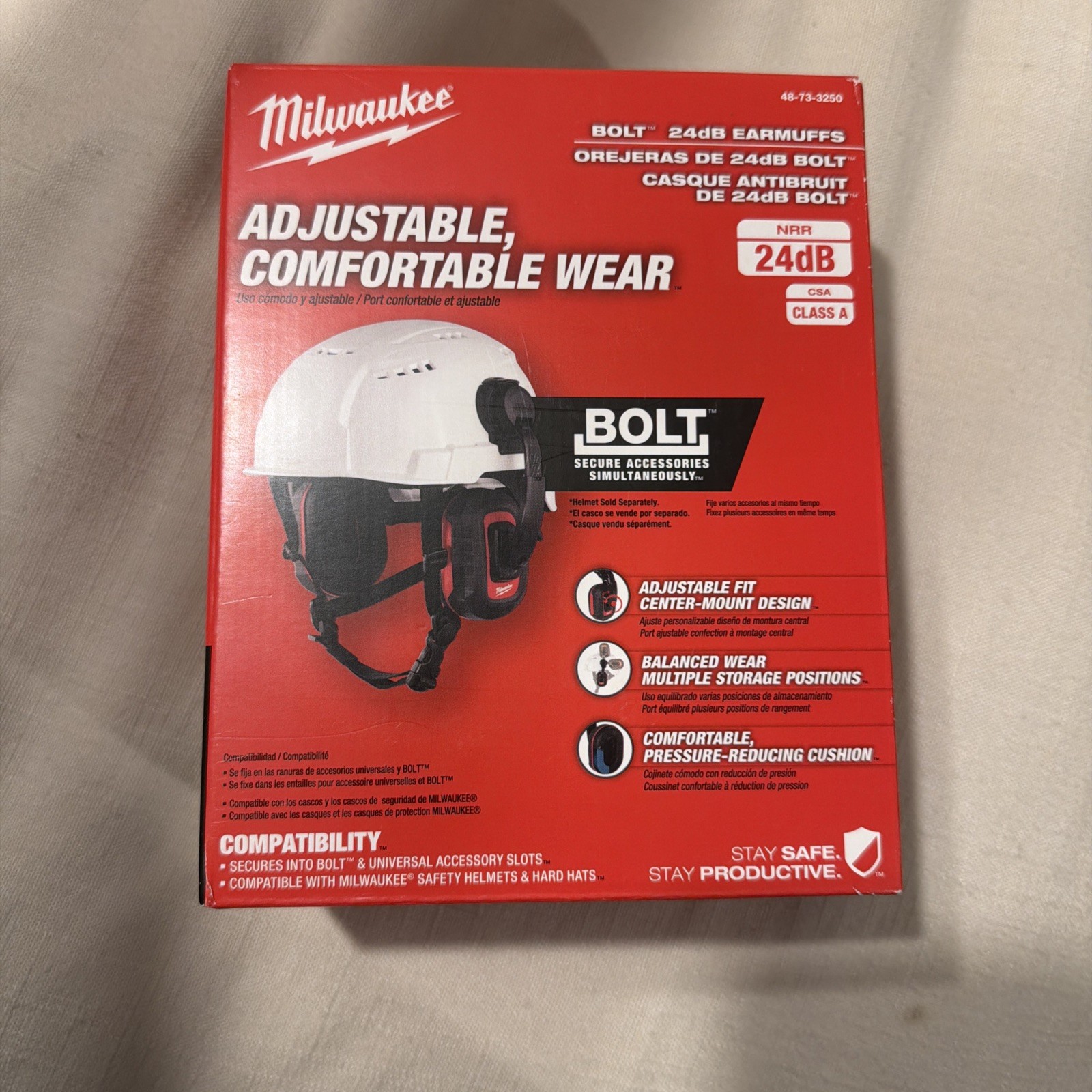 Milwaukee 48-73-3250 BOLT 24dB Earmuffs (New)