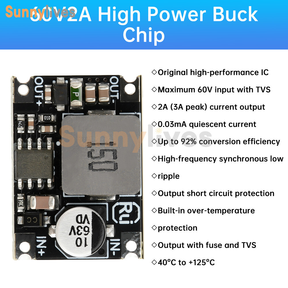 DC-DC Step-down Module 60V48V36V24V To 12V5V3.3V Car Power Mini Buck Converter