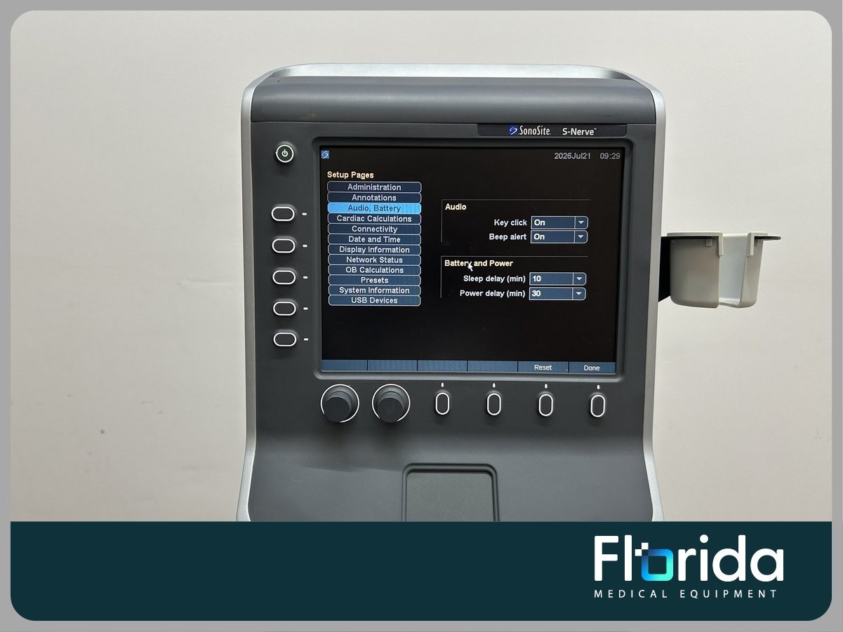 2014 SONOSITE S-NERVE PORTABLE ULTRASOUND MACHINE REF P09417-66 WITH CART **