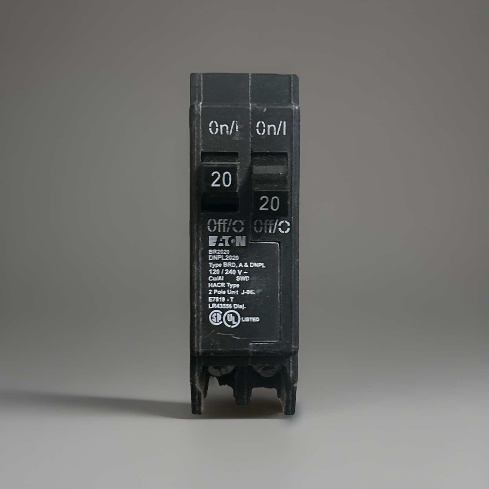 New Eaton Cutler Hammer BR2020 Circuit Breaker 20Amp 2Pole Tandem Twin