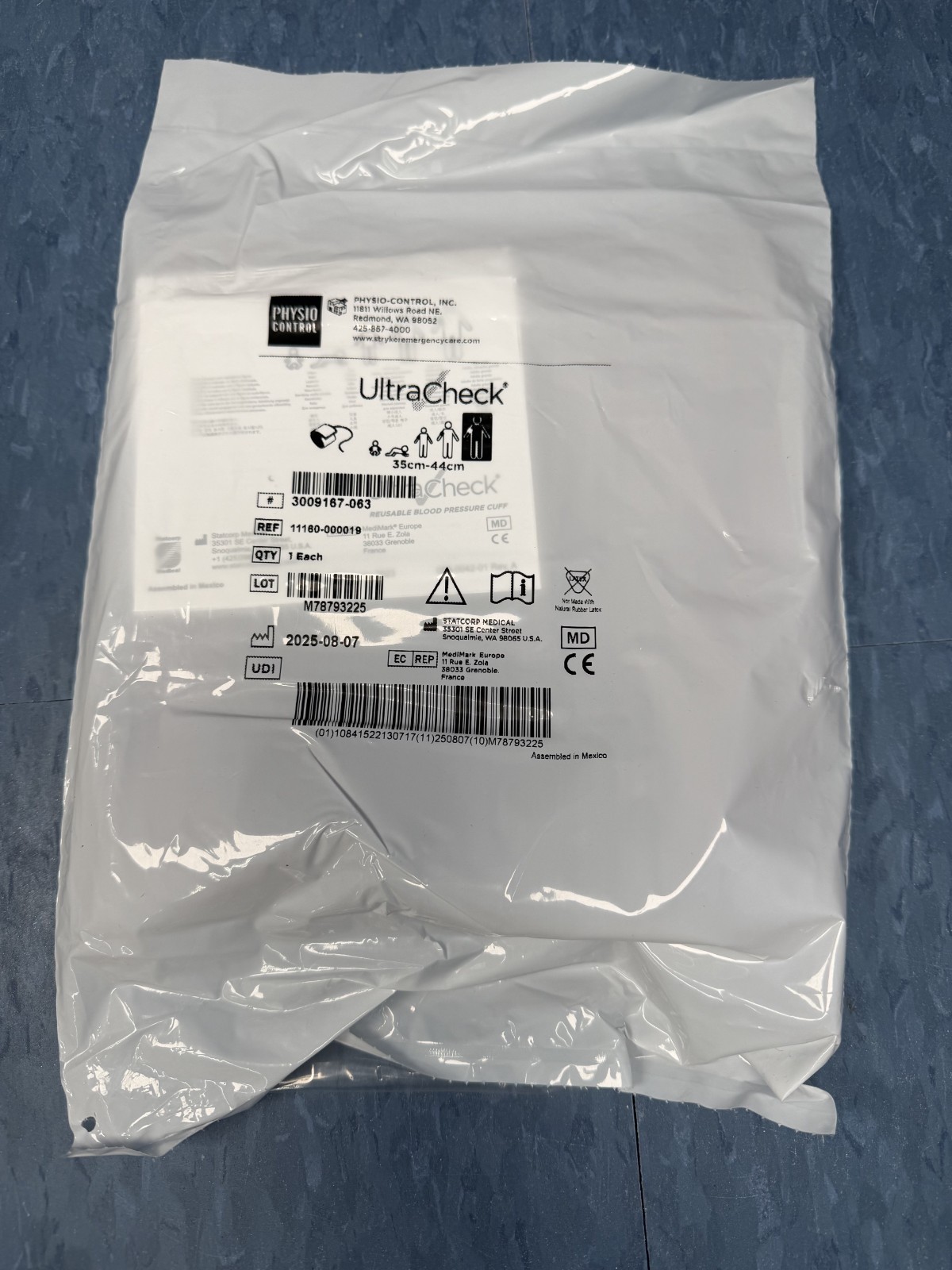 35-44 cm Large Adult Long Single Tube Blood Pressure Cuff BP Datascope Philips