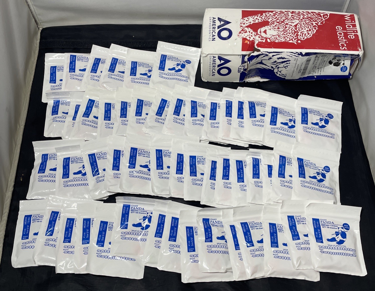 American Orthodontics Dental Braces Elastics, Giant Panda Medium – 51 Bags X 100