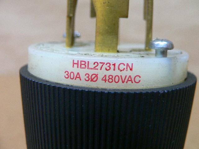 Hubbell Hbl2731cn Male Plug 30A 480Vac