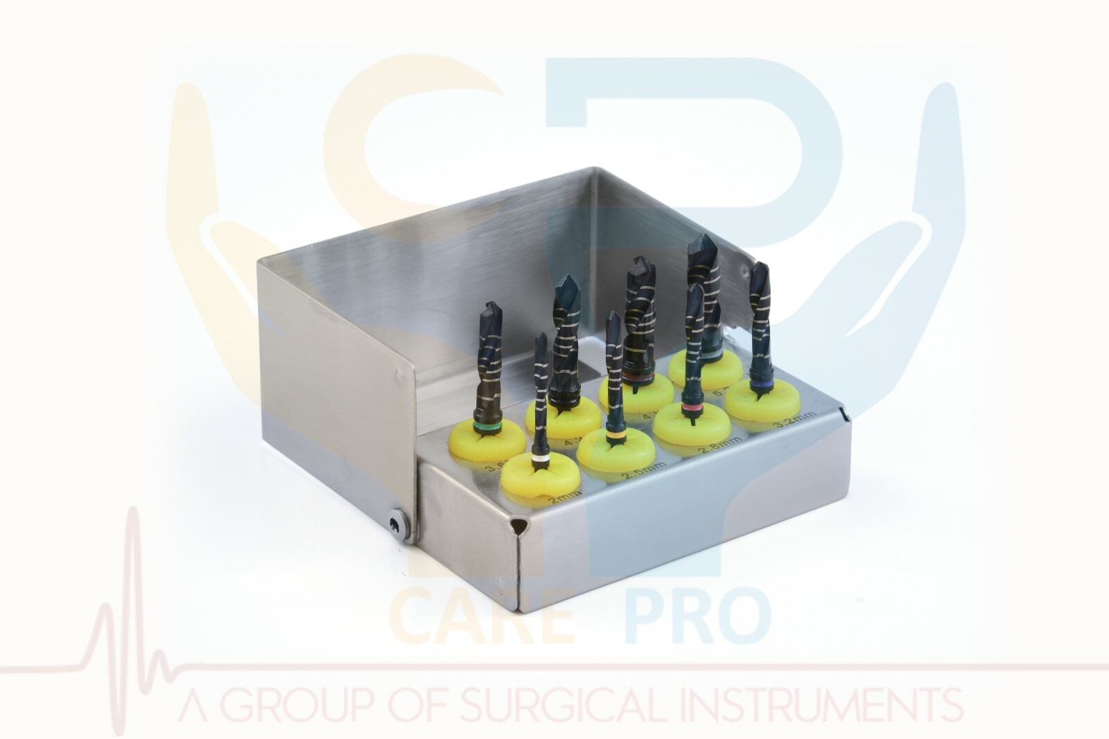 Dental Drill Kit 8 Pcs Set External Irrigation Bur Holder CE