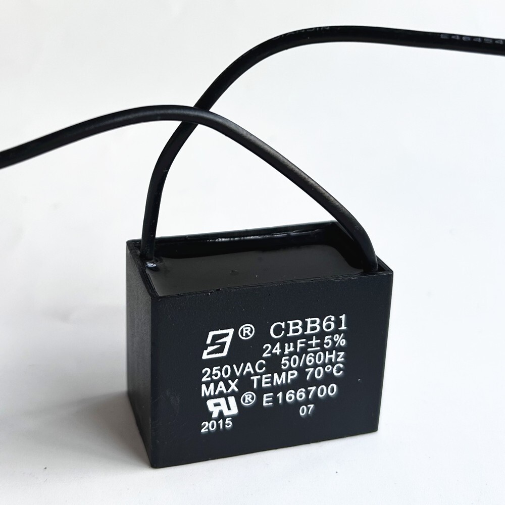 CBB61 24mfd 24uF 250V VAC 50/60Hz MOTOR START RUN Fan Capacitor US STOCK