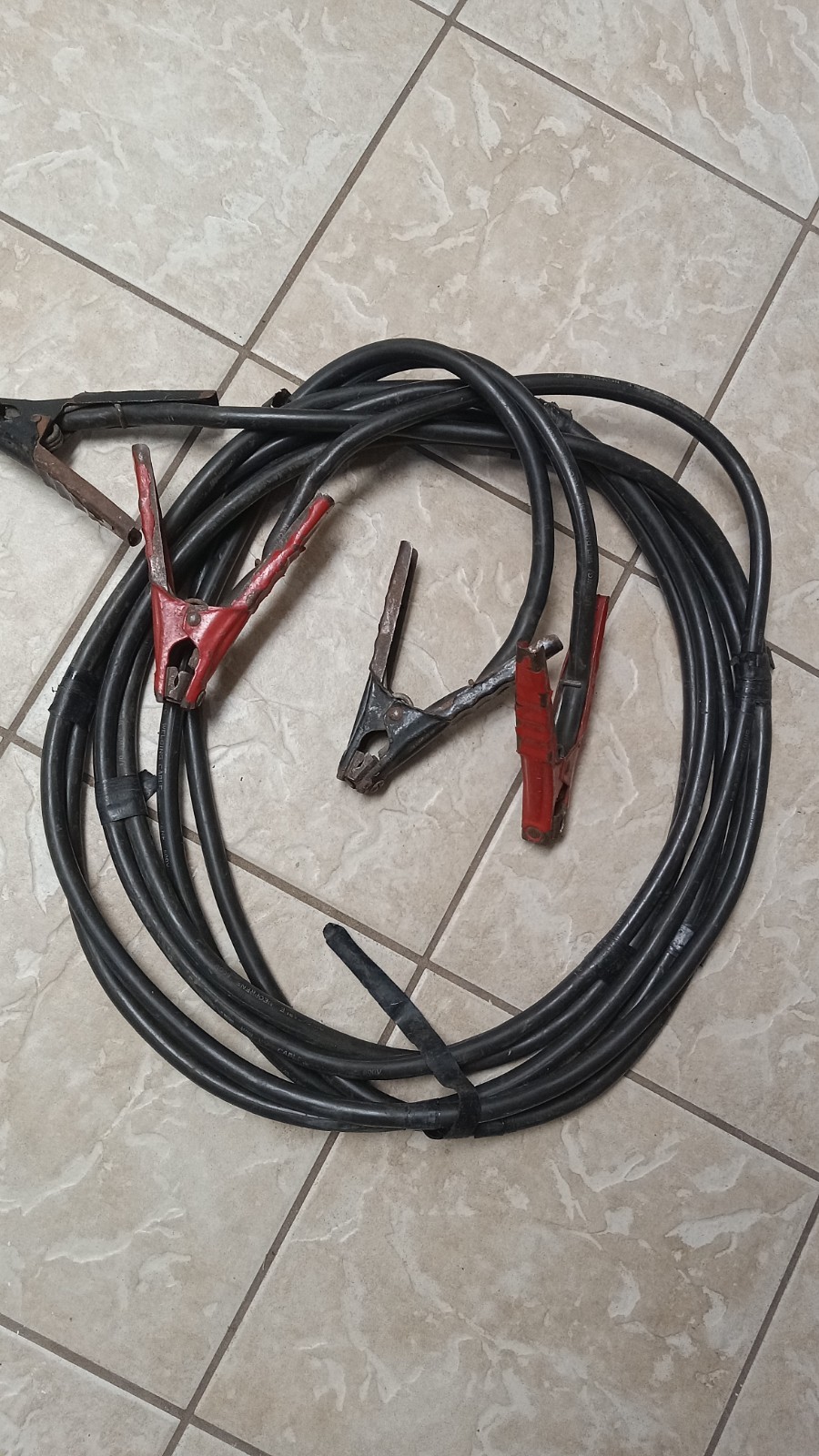 1/0 AWG Heavy Duty Heavy Gauge Welding Wire Set Of Cables Used 16 Foot