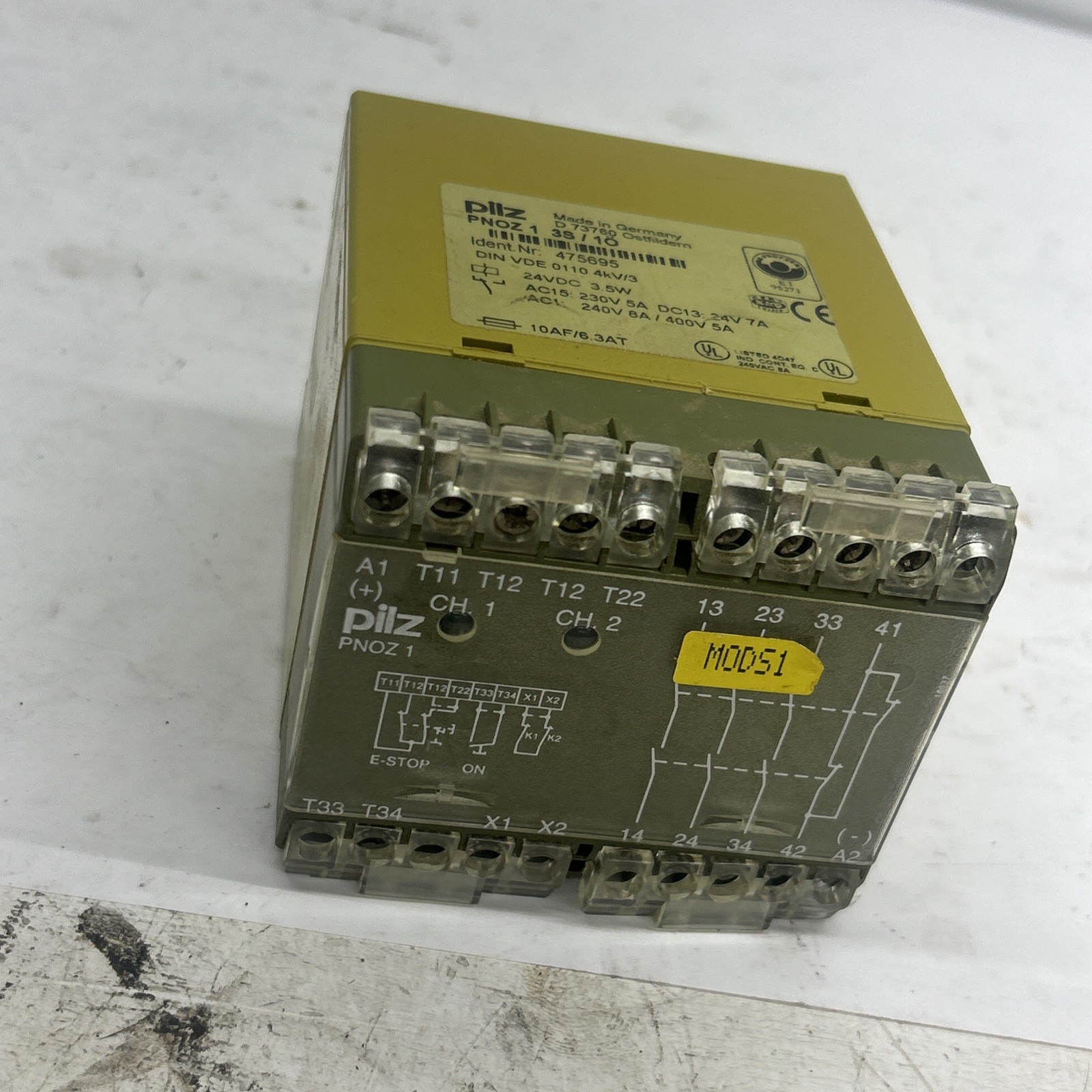 Pilz PNOZ 1 3S/10 Safety Relay 24vdc