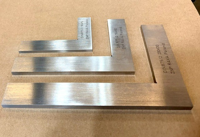 Set of 3 Precision Machinist Squares ZNP RAVA Poland DIN 875/2 – Excellent