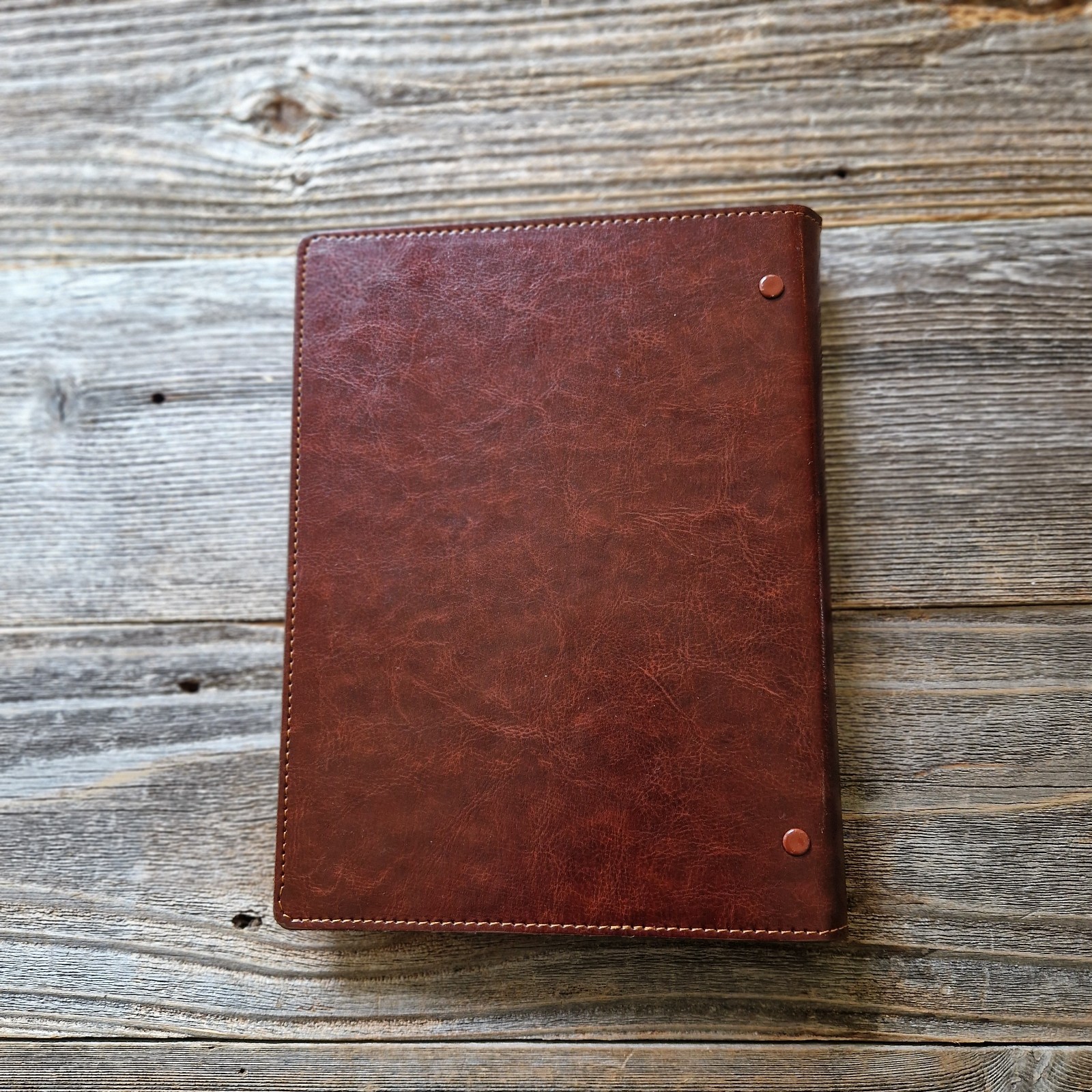 DSKPRTE A5 6-Ring Personal Organizer | Brown PU Leather Notebook