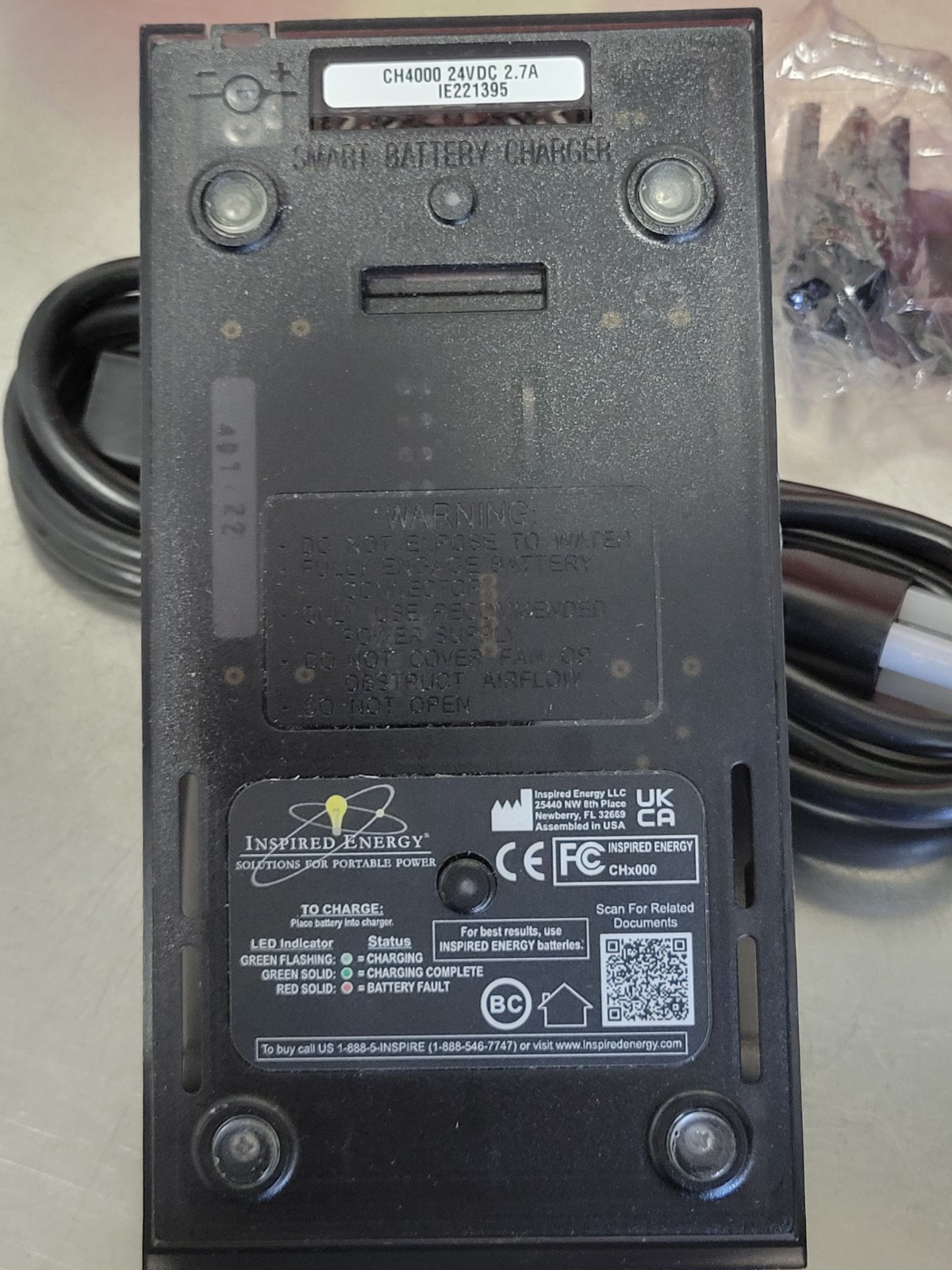 Inspired Energy ~ CH4000 ~ SMART BATTERY CHARGER ~ New Open Box!