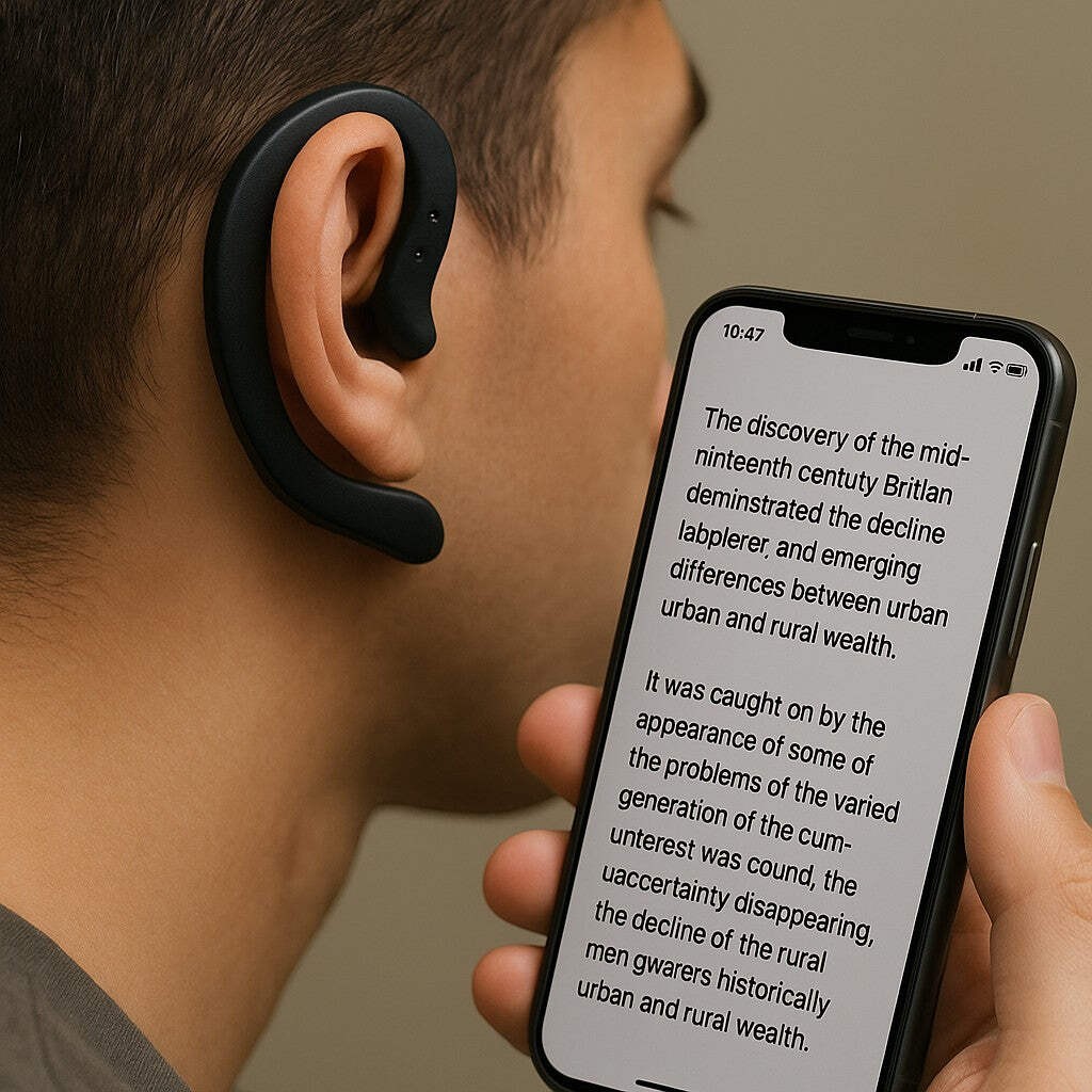 AI Smart Voice Recorder Wearable Open-Ear Hook