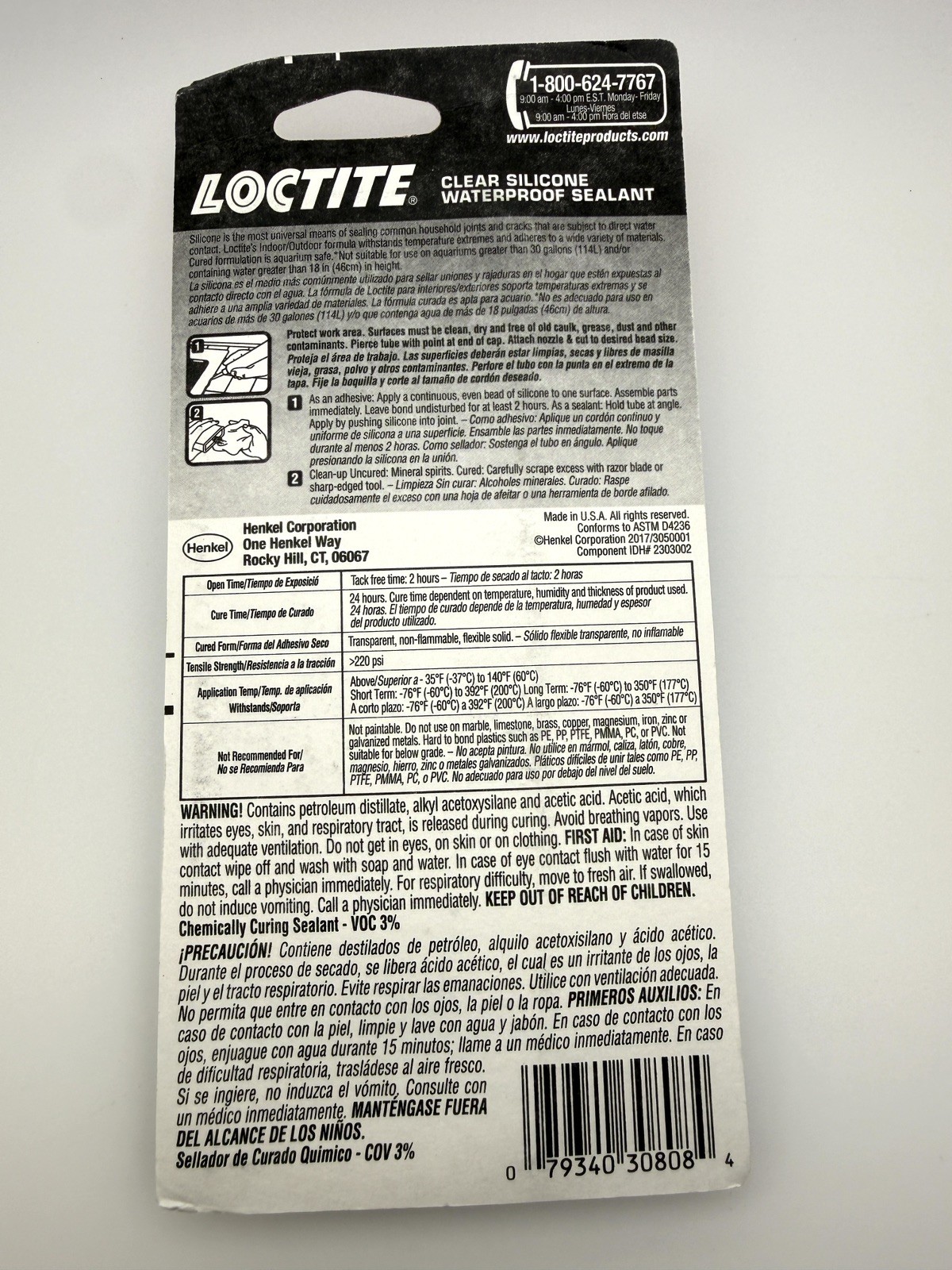 Loctite 908570 Tube Clear Silicone Waterproof Sealant 2.7 oz. (Pack of 4)
