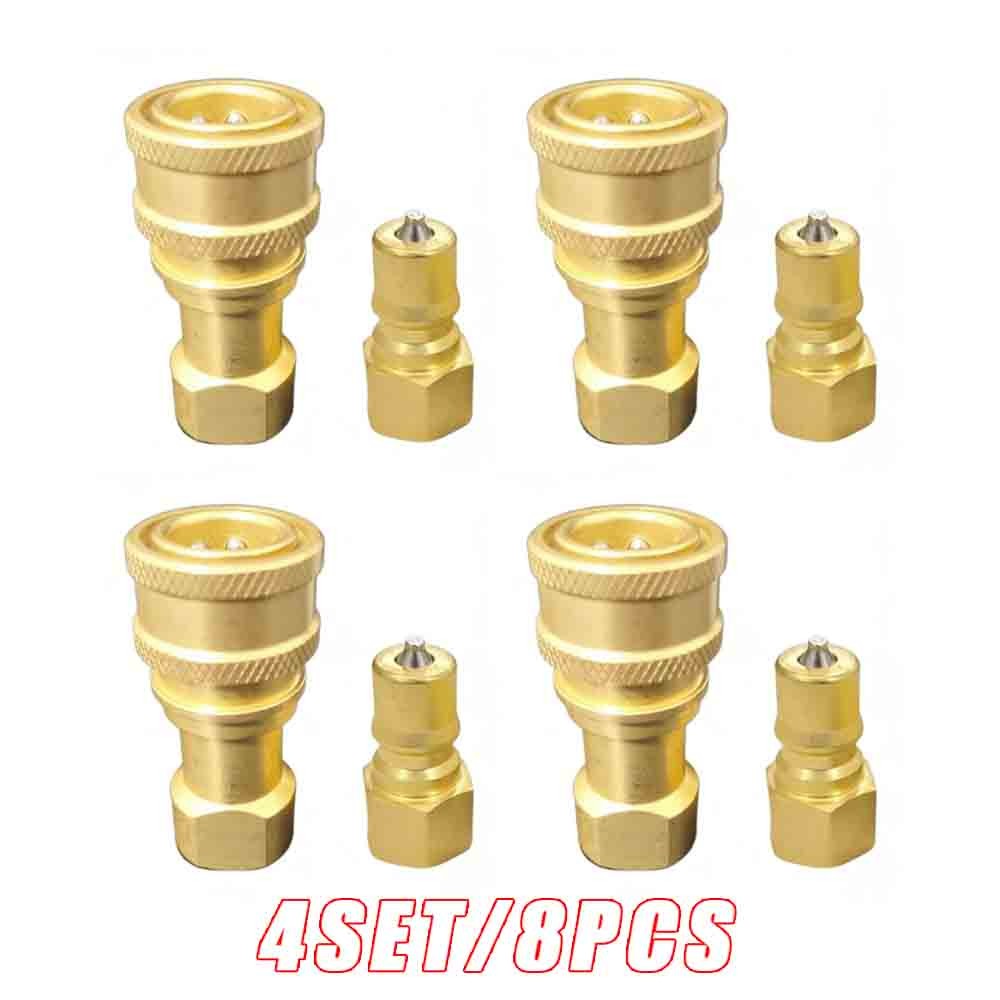 1/4″ Quick Disconnect Coupler Valve Carpet Cleaning Hose Wand Fitting 4Set/8PCS