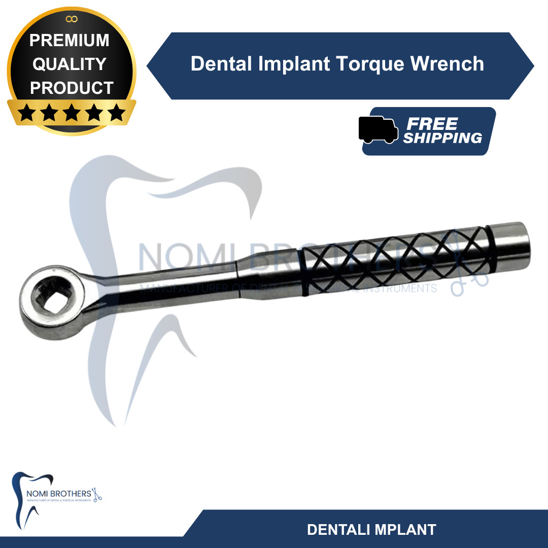 Dental Implant Torque Wrench Ratchet 10-45 Ncm 6.35mm Hex 4.0mm Square CE