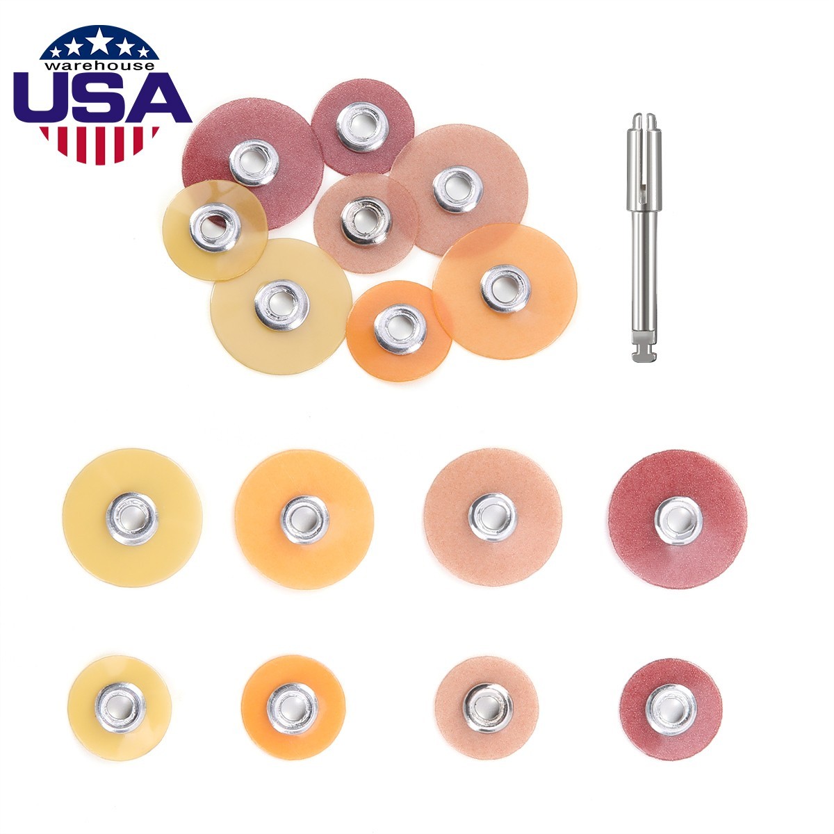 40pcs Dental Composite acabado de pulido discos gruarse + mandril 1/2″ or 3/8″
