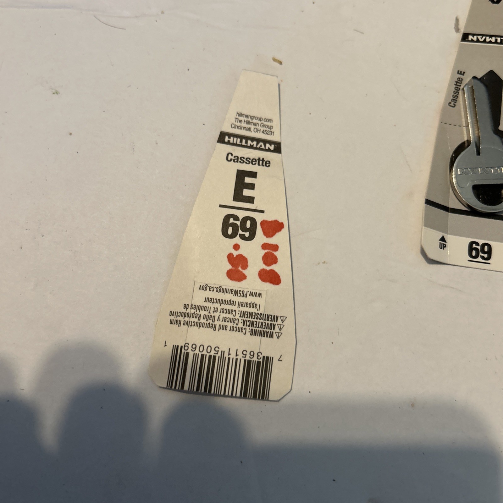 15 Pack Hillman Small Padlock Key Blanks #69 Cassette E Lock
