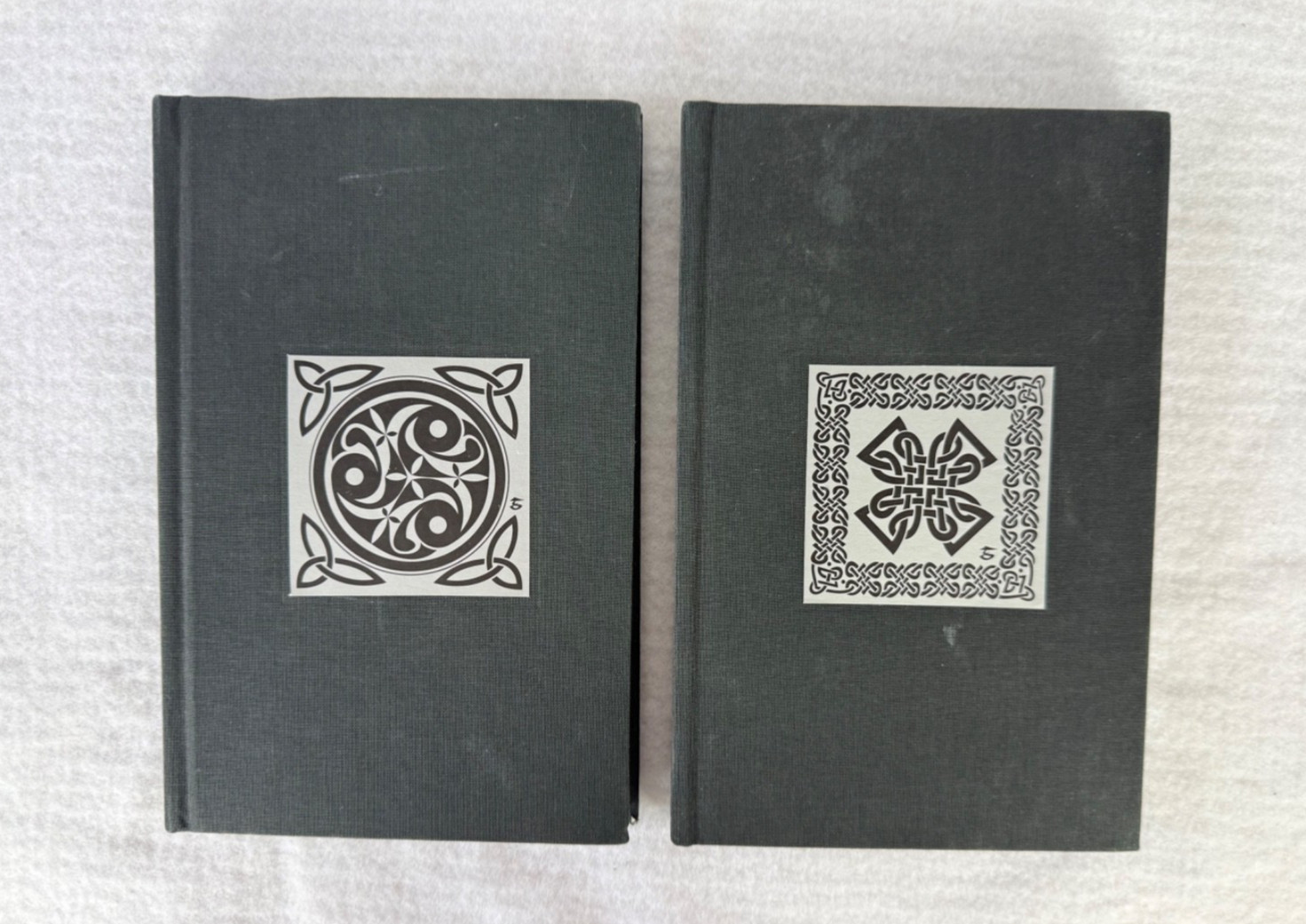 3 Notebooks Journal Lined Celtic Triskele Spiral Red Faux Leather Mandala Blank