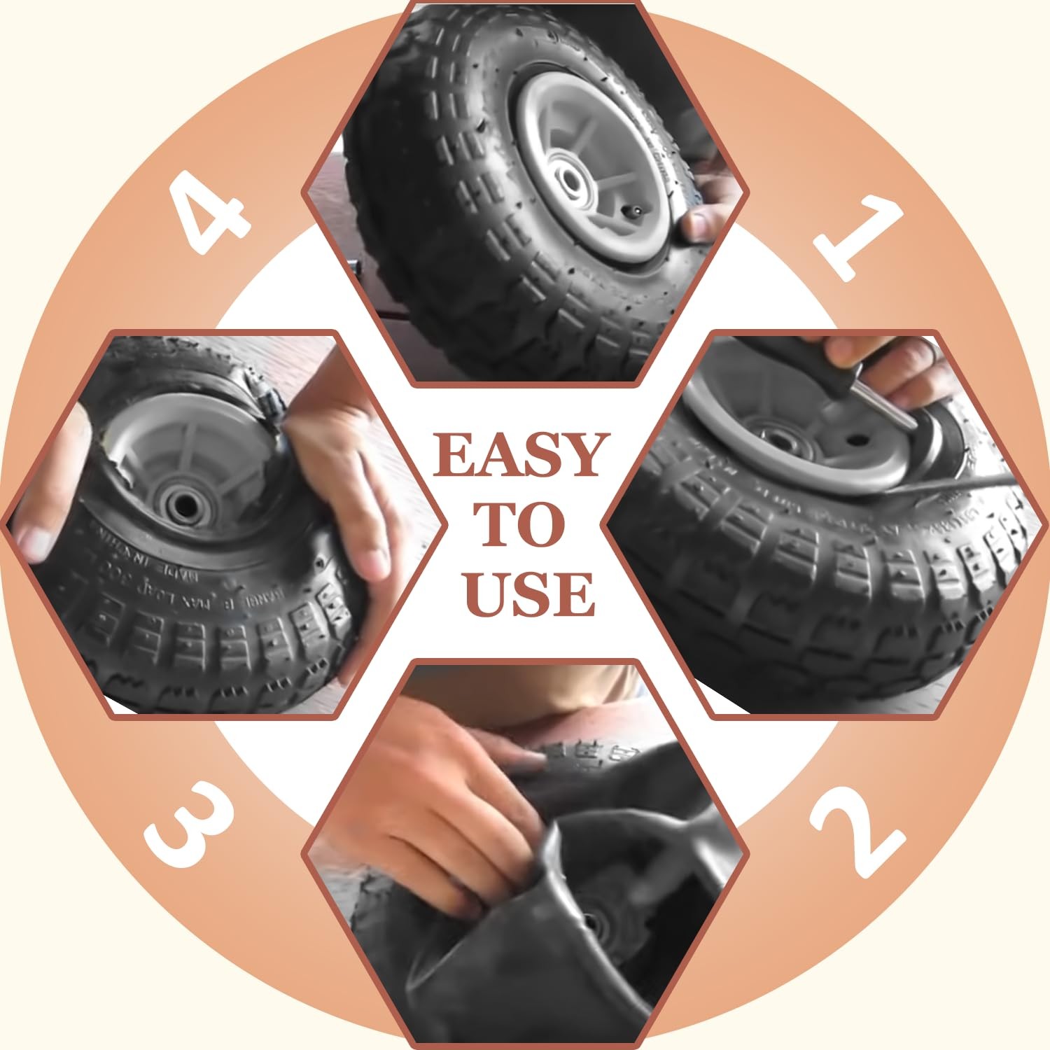 4.80/4.00-8″ Tire Inner Tubes by Cenipar For Heavy Duty 2pack