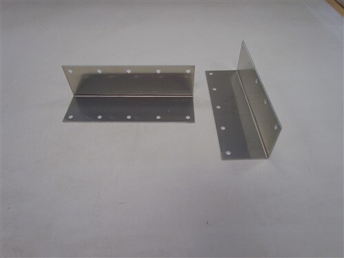 ALUMINUM L BRACKET 10″ PAIR (2) PRE DRILLED HOLES 1/8″ THICK