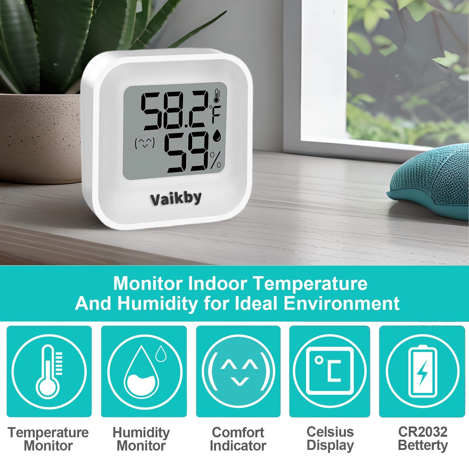 Indoor Humidity Meter Hygrometer 4Pack, Room Thermometer for Accurate Room…