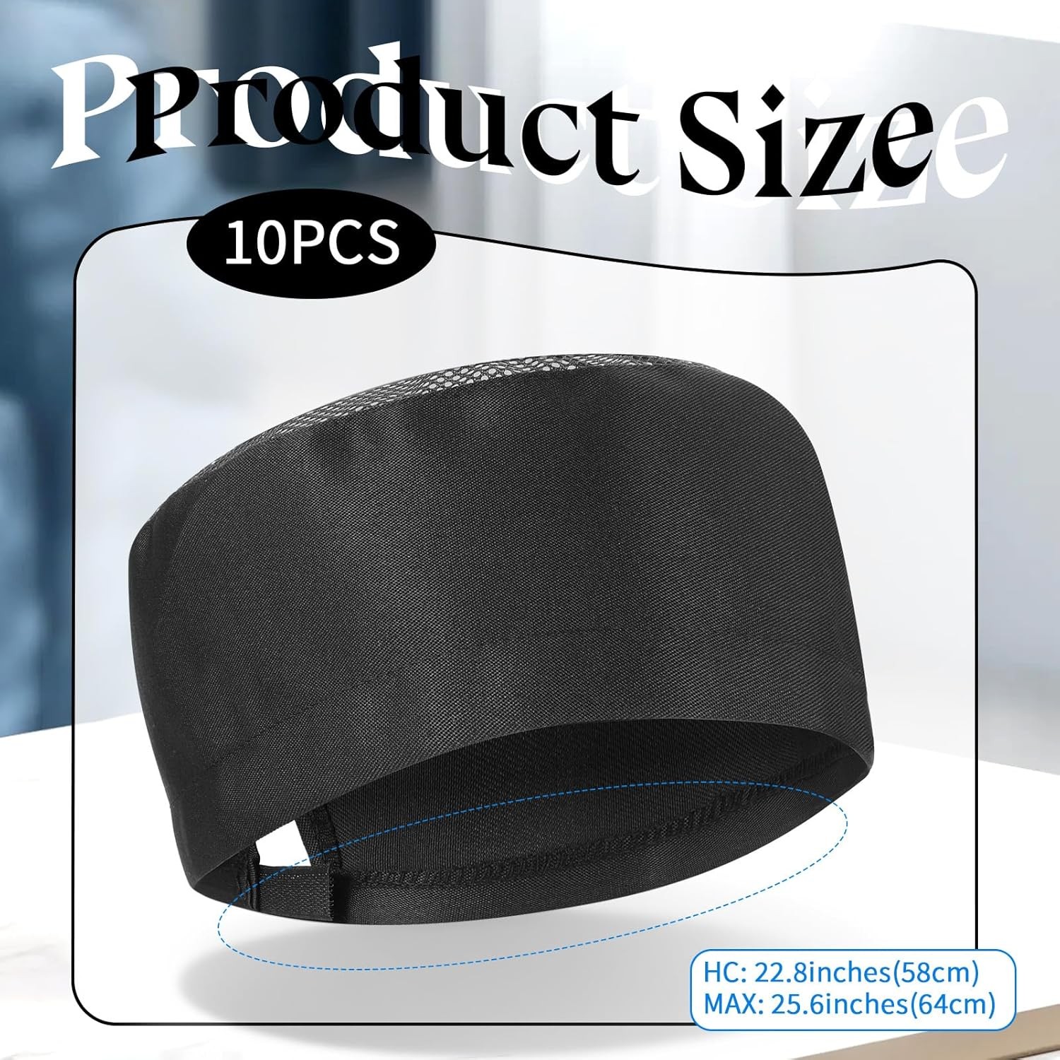 10 Pcs Unisex Chef Hats for Men Women Adult, Chef Skull Cap, Adjustable & Breath