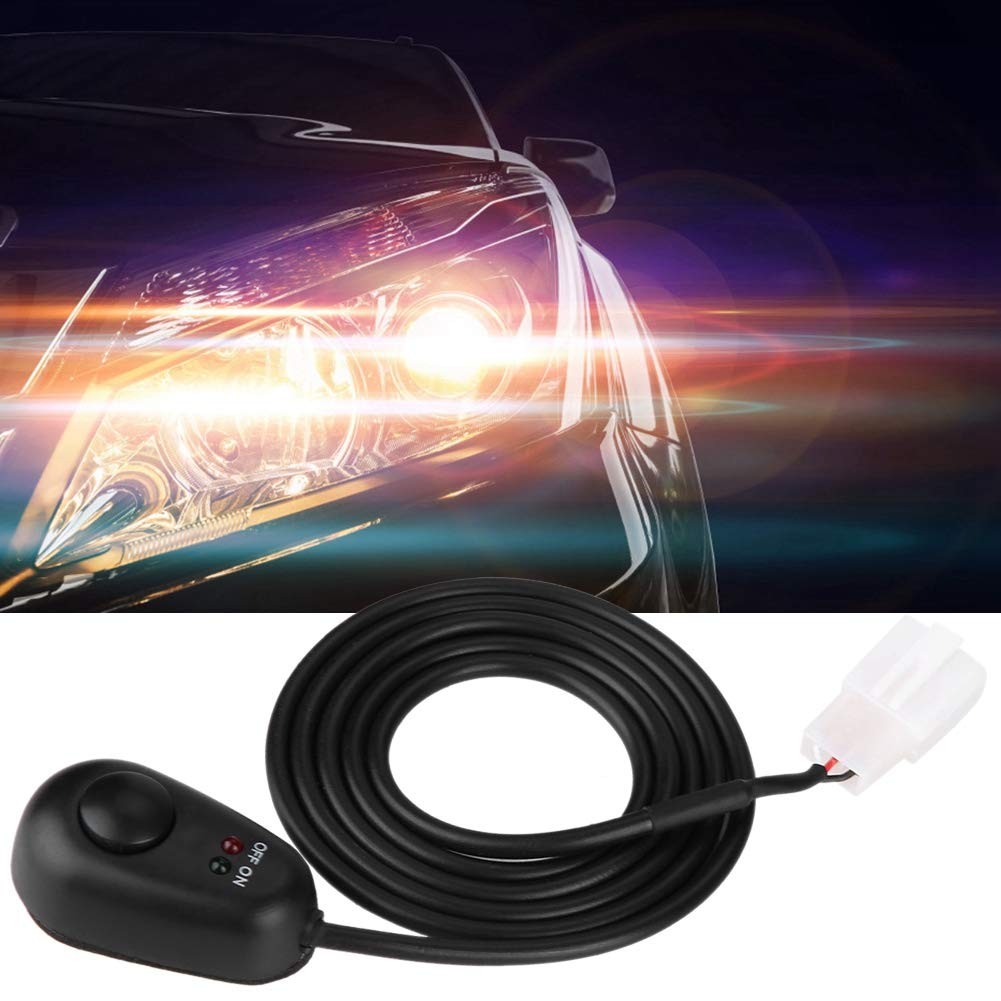 Paste Type Car Push Button Switch Water Drop Shape 12V Red Green LED Light
