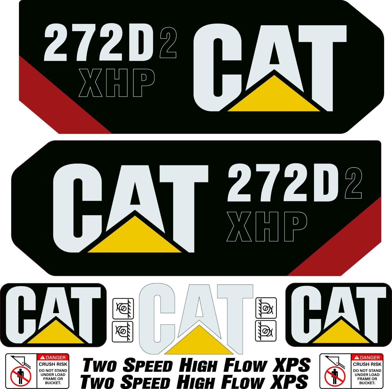 Compatible with 272D2 XHP Decal Kit Skid Steer Stickers – FREE SHIPPING