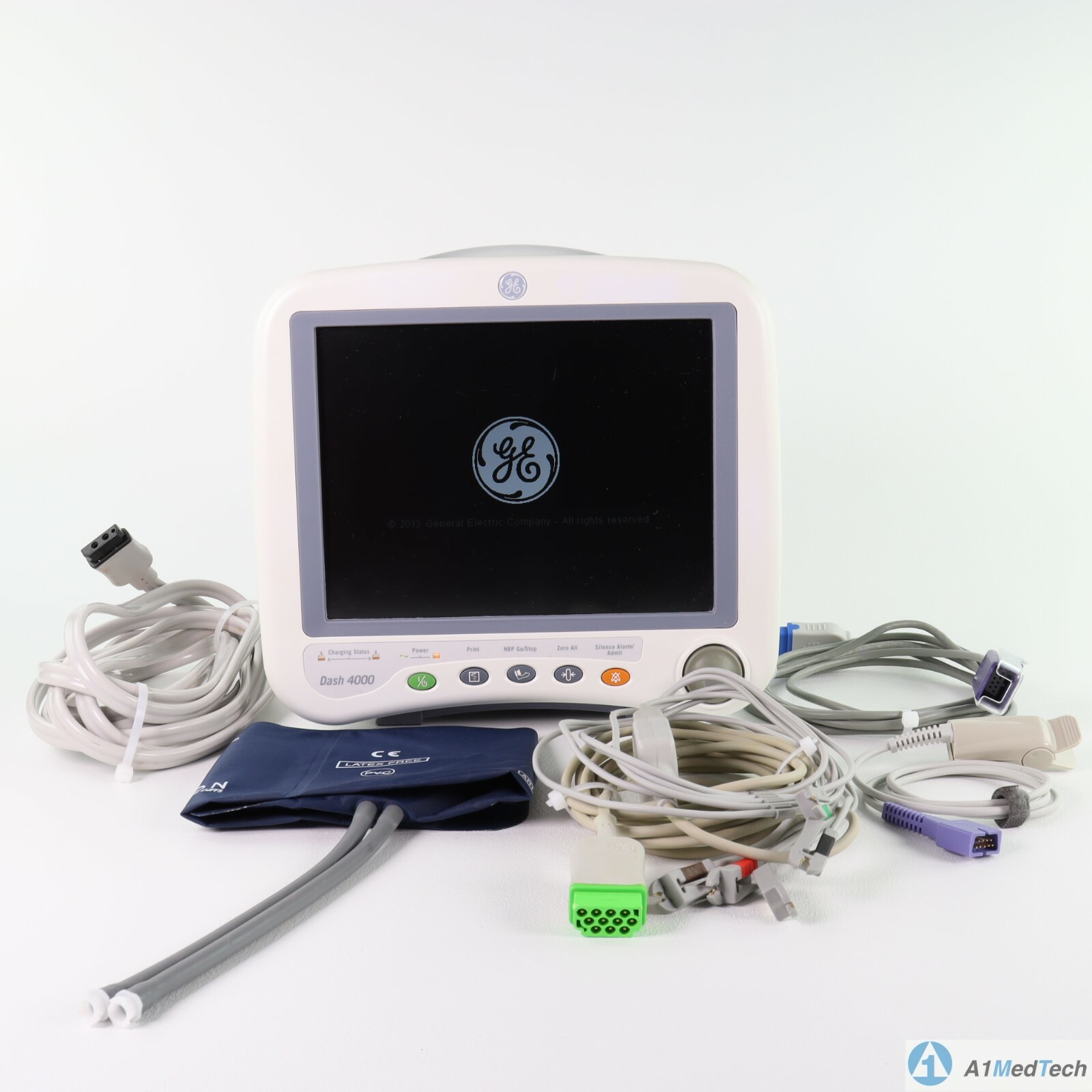 GE Medical Dash 4000 Wireless Patient Monitor 2035598-209 with Cables & Printer