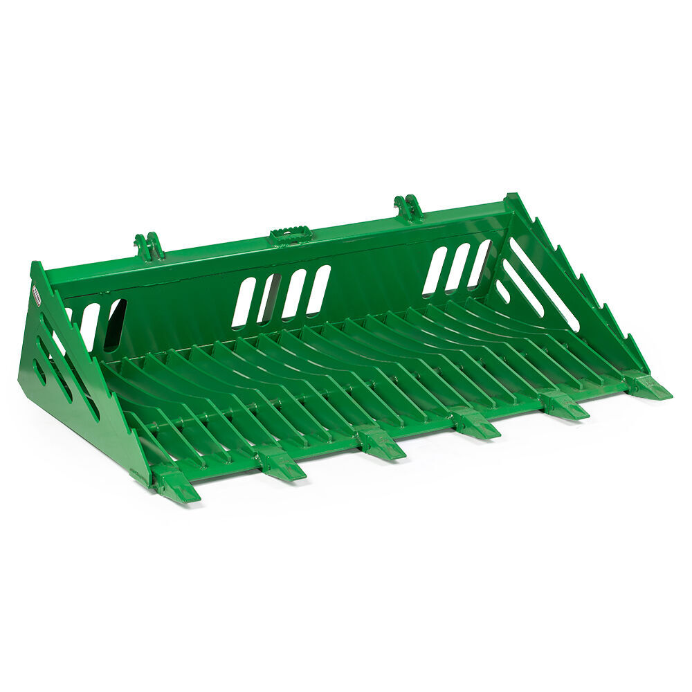 Titan Attachments 72in Fine Grade Skeleton Rock Bucket With Teeth Fits John Deer