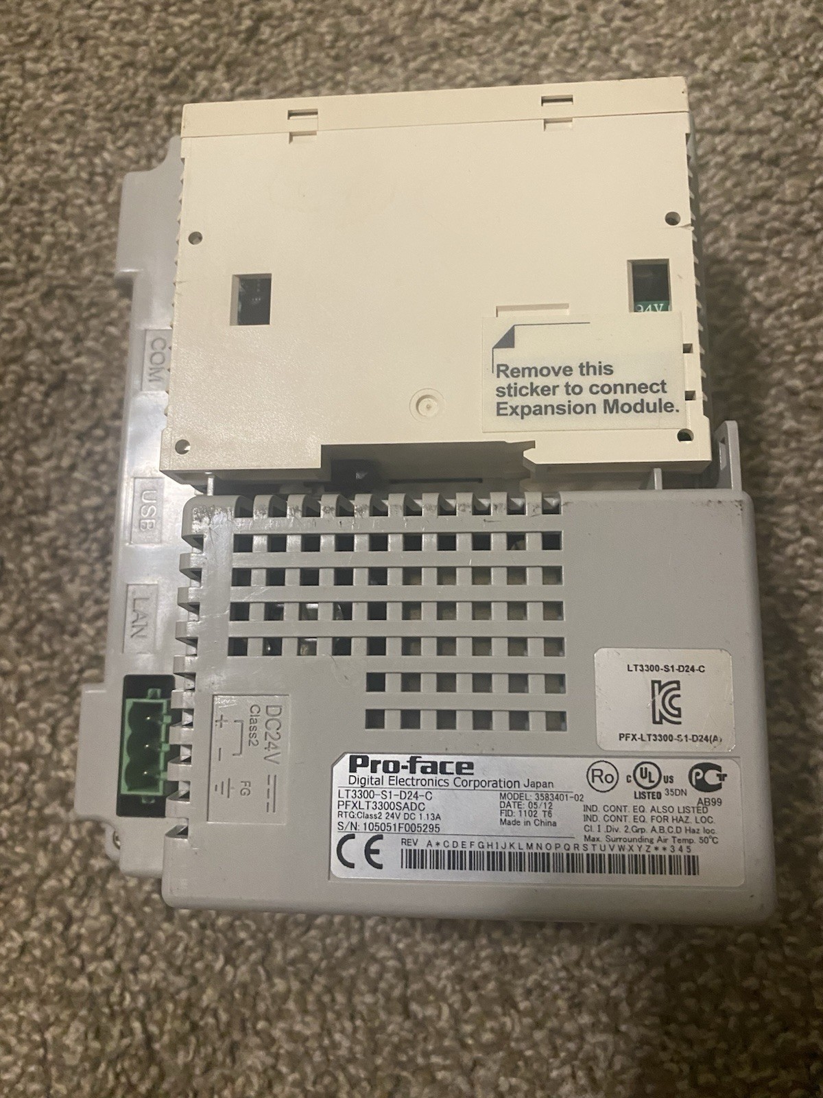 Pro-face Programmable LCD Touch Panel PFXLT3300SADAC LT3300-S1-D24-C