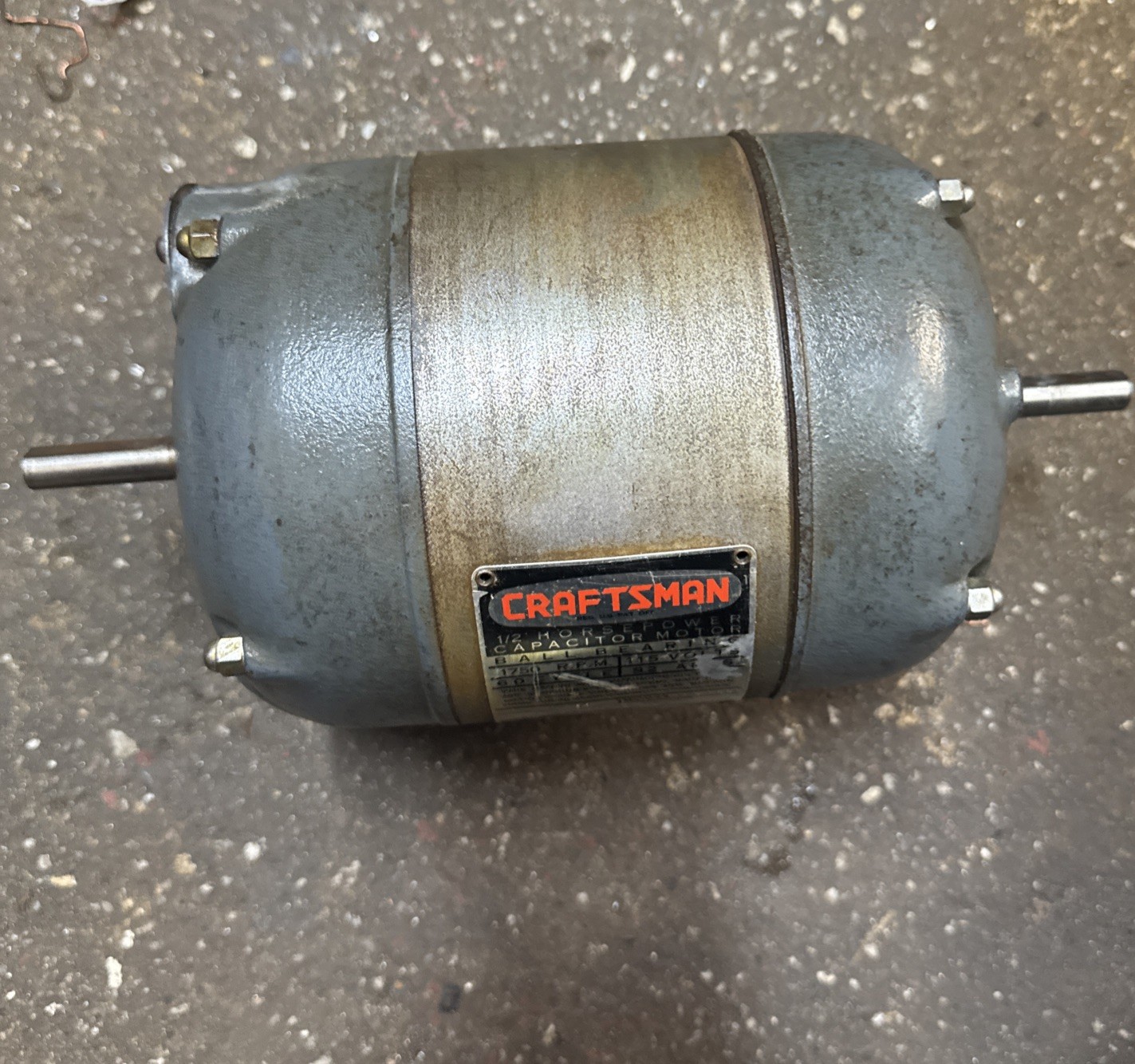 CRAFTSMAN 1/2 Hp Electric Motor 1750 RPM 115V 8.2 AMP Model 115.6962 Read Ad