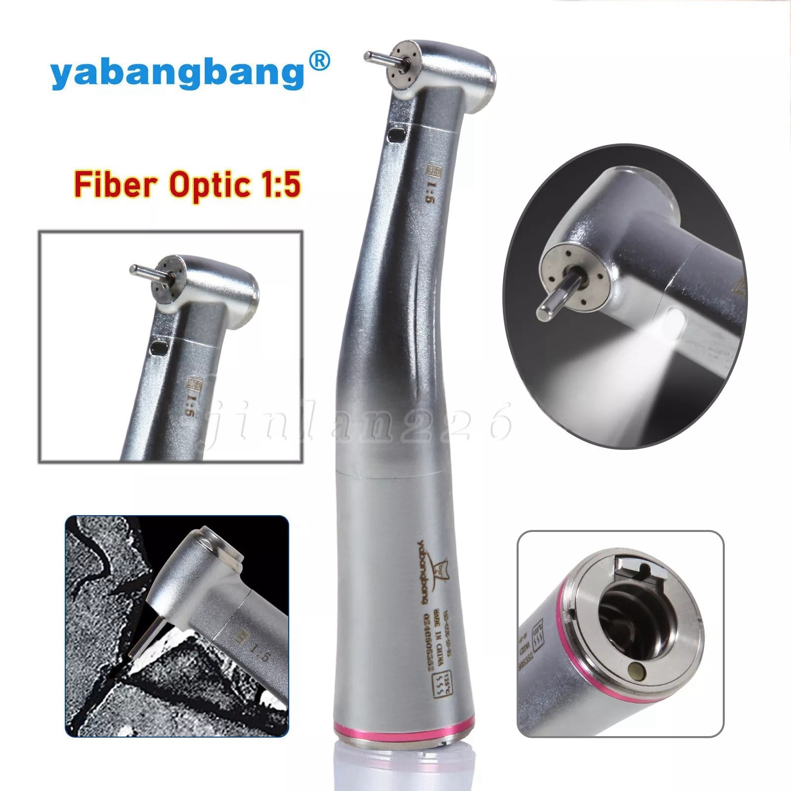 Dental Hygiene Prophy Handpiece Air Motor 4 Holes 4:1 Reduction 360 ° Swivel