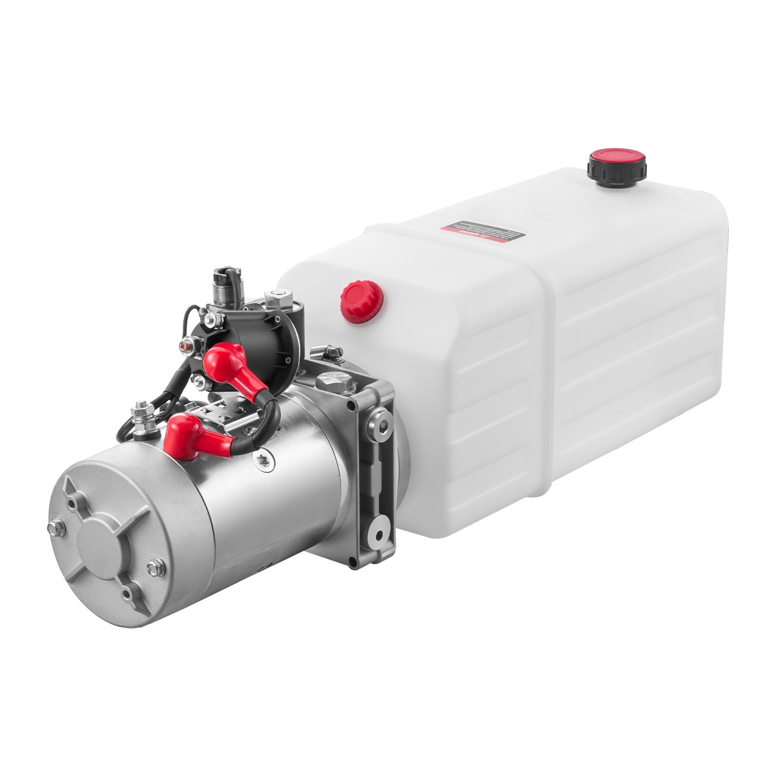 Uimoso 6 Quart Single Acting Hydraulic Pump Dump Trailer Power Unit DC 12V SAE#6