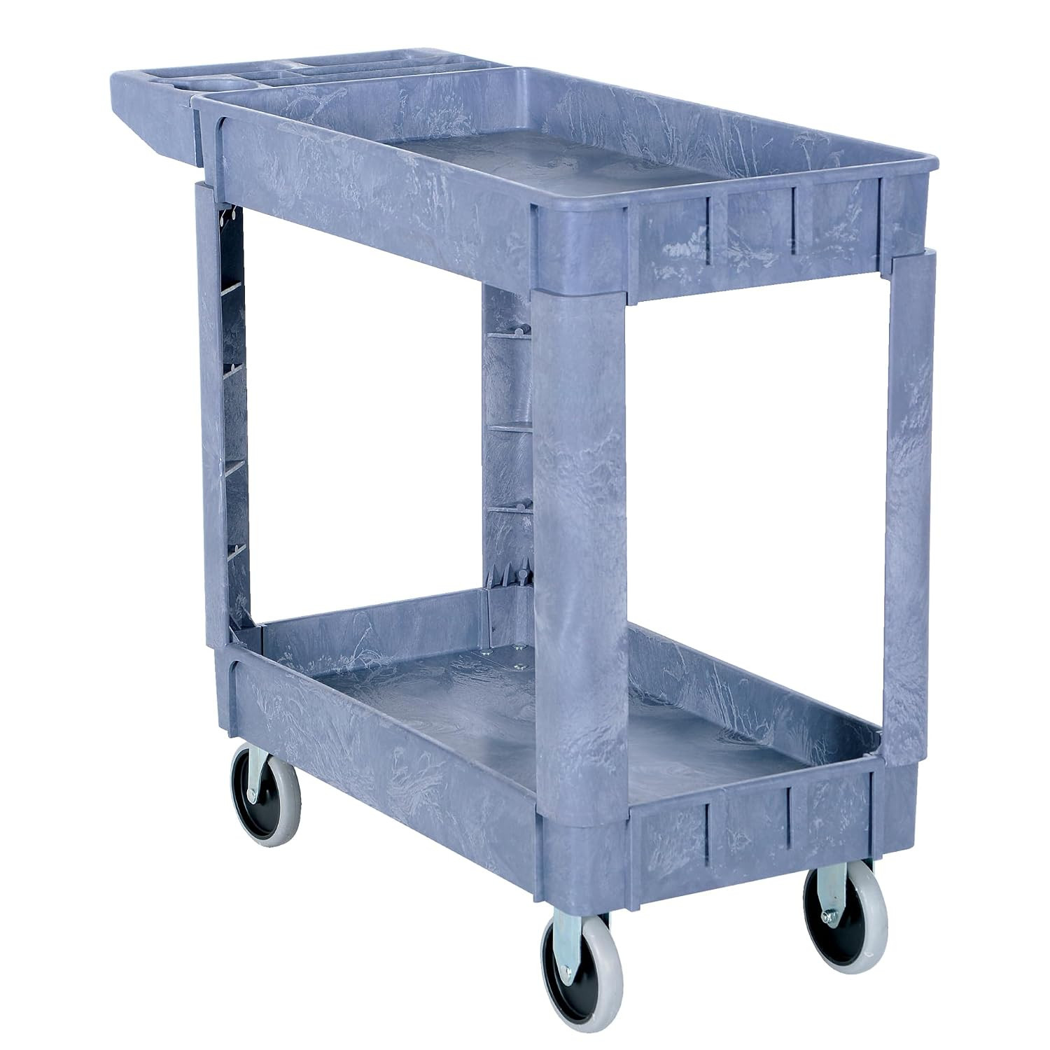 PLSC-2-1731 Plastic Utility Service Cart 2 Shelves 40 In. X 18-1/2 In. X 33-1/2