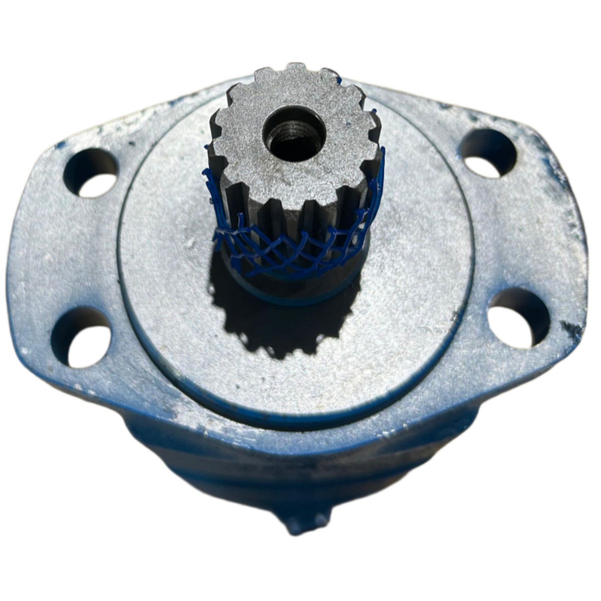 AGT 14 Splined Cycloidal Hydraulic Motor BM5-305 Replacement 4 Holes Mount Blue