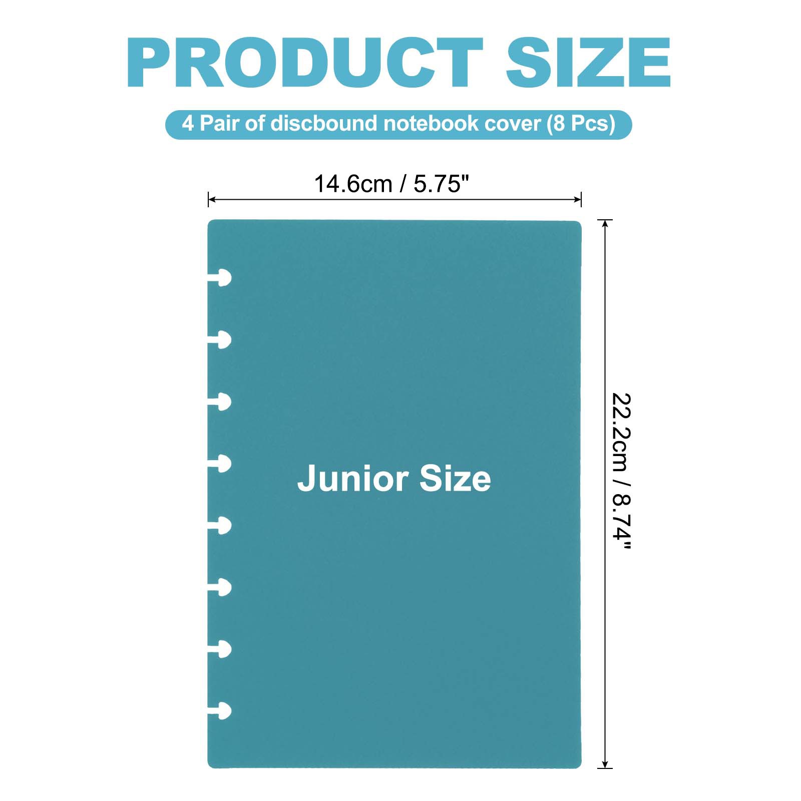 4 Pair Discbound Notebook Cover 5.75″x8.74″ Junior Size PP Disc Planner Blue