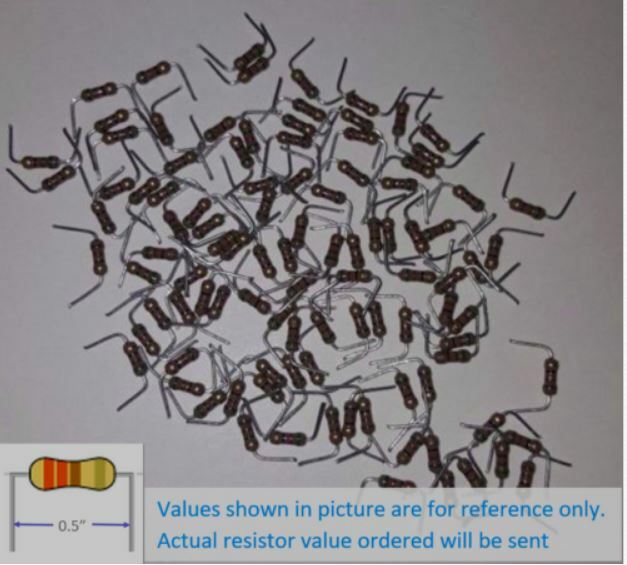 Resistor 1/4W 5% 10 or 100 pieces Multiple Values or Kit USA FAST SHIP