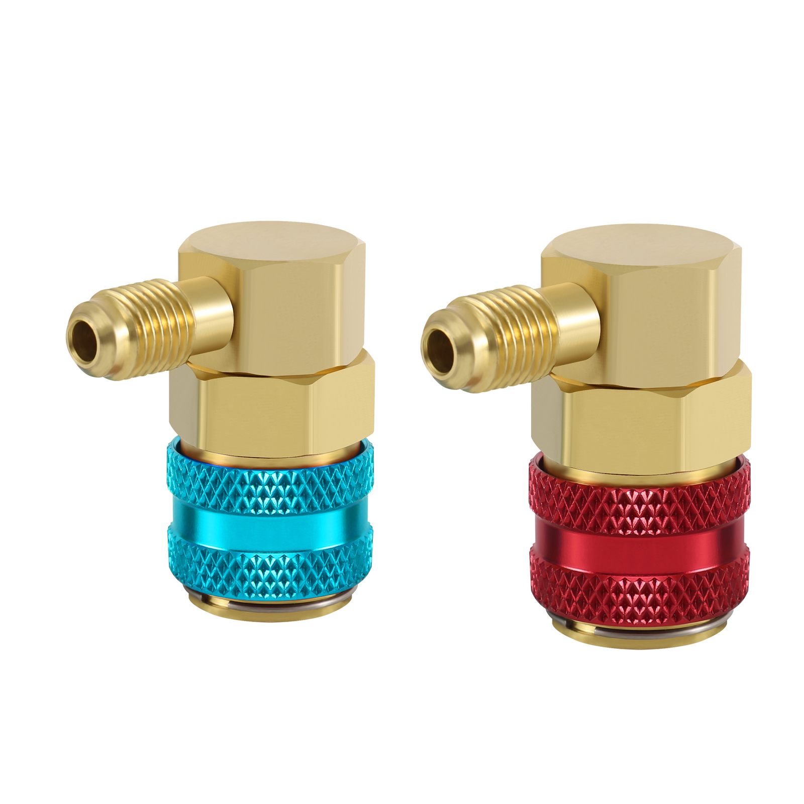 2x R134a Low High Quick Connector Adapter Coupler Auto A/C Manifold Gauge HVAC
