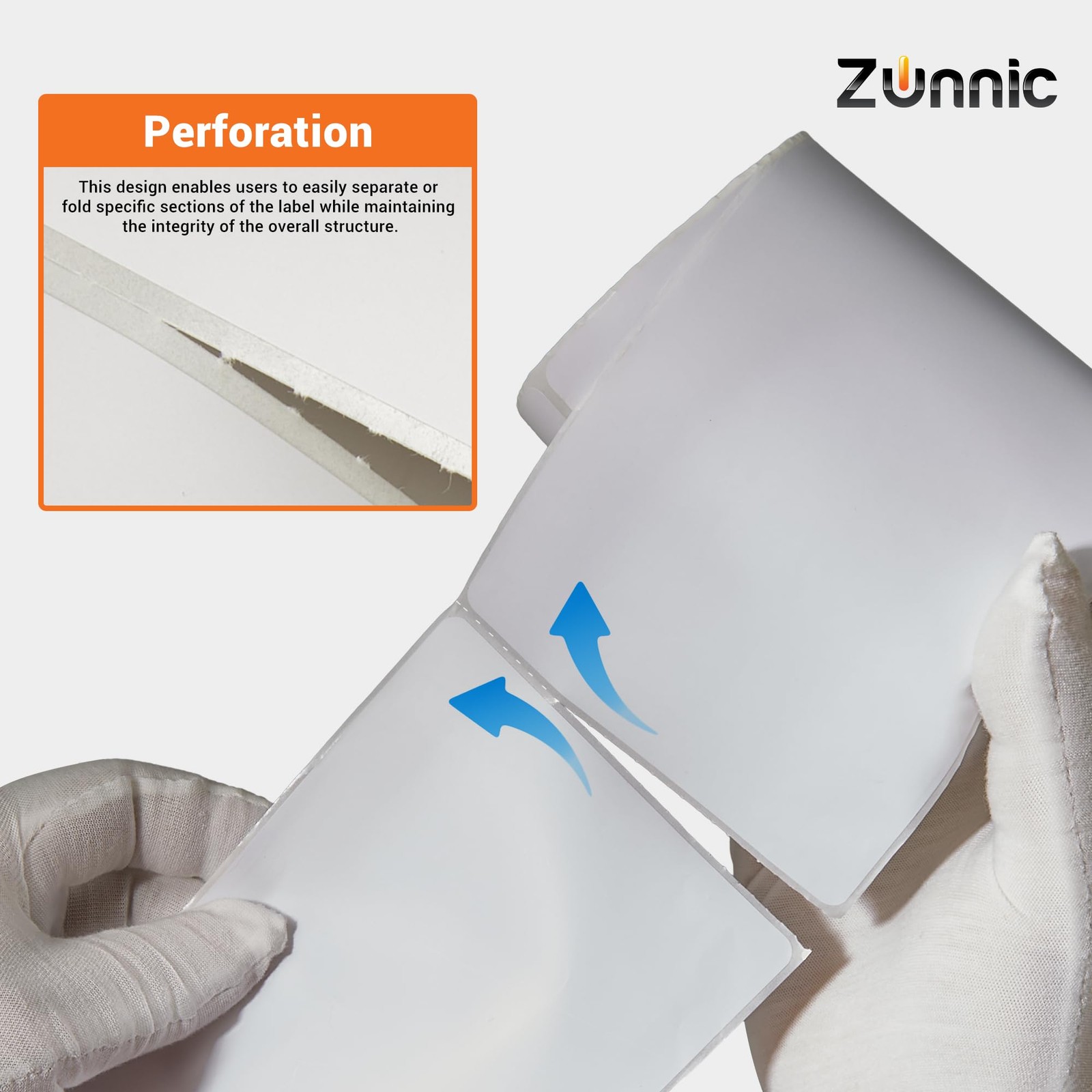 Zunnic 4×6 Thermal Shipping Labels – 250 Labels/Roll | Strong 4×6, White