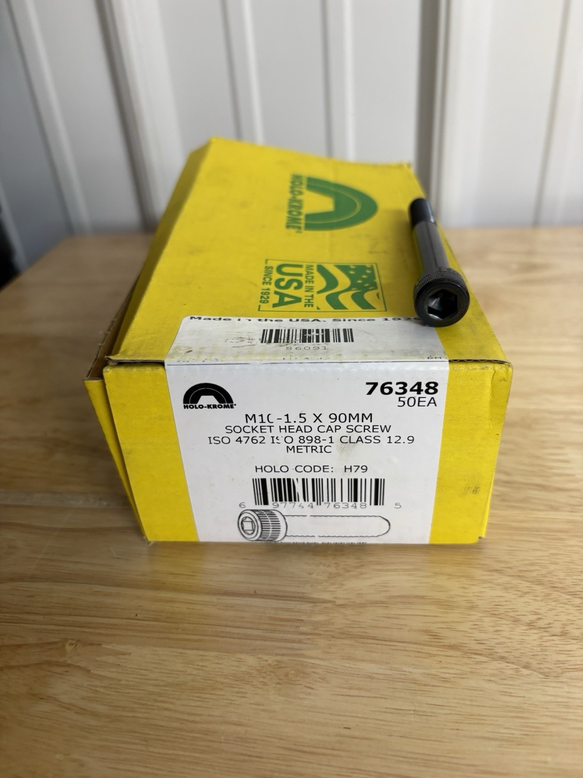 HOLO-KROME SOCKET HEAD CAP SCREW M10-1.5 X 90MM CLASS 12.9, 76348 **BOX OF 50**