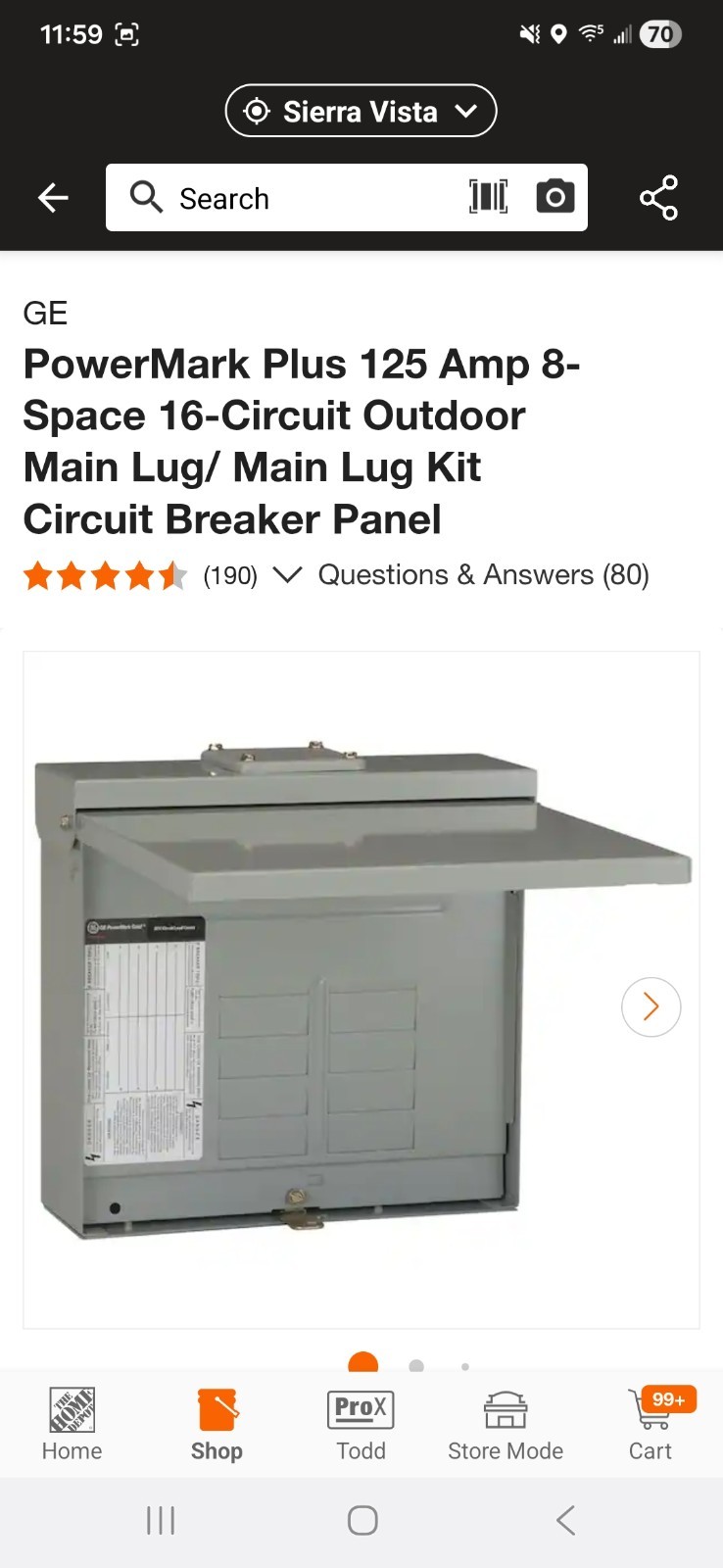 PowerMark Plus 125 Amp 8-Space 16-Circuit Outdoor Main Lug/ Main Lug