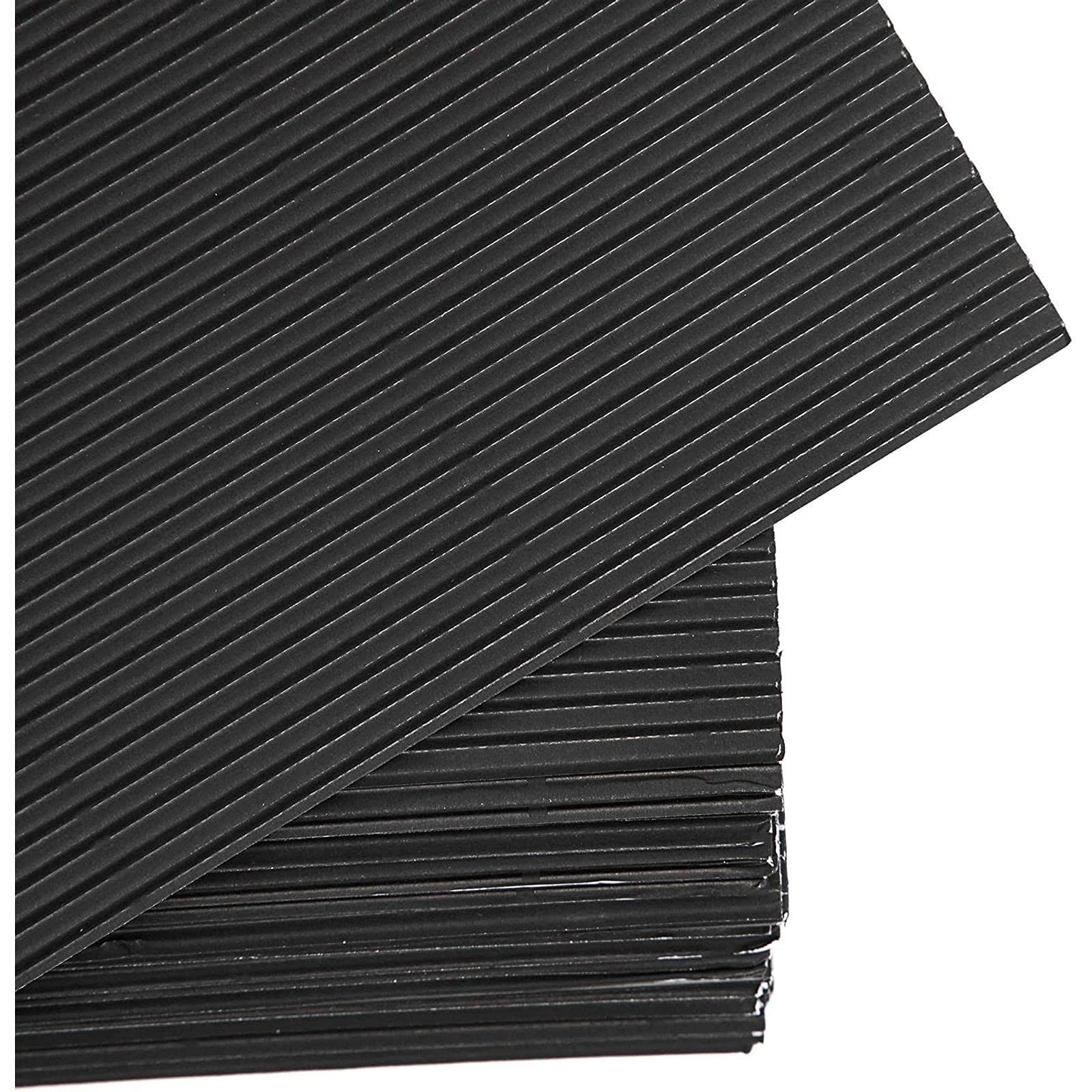 48 PCS Black 8.5×11 Inch Corrugated Paper Sheets DIY Craft Mailing Packaging