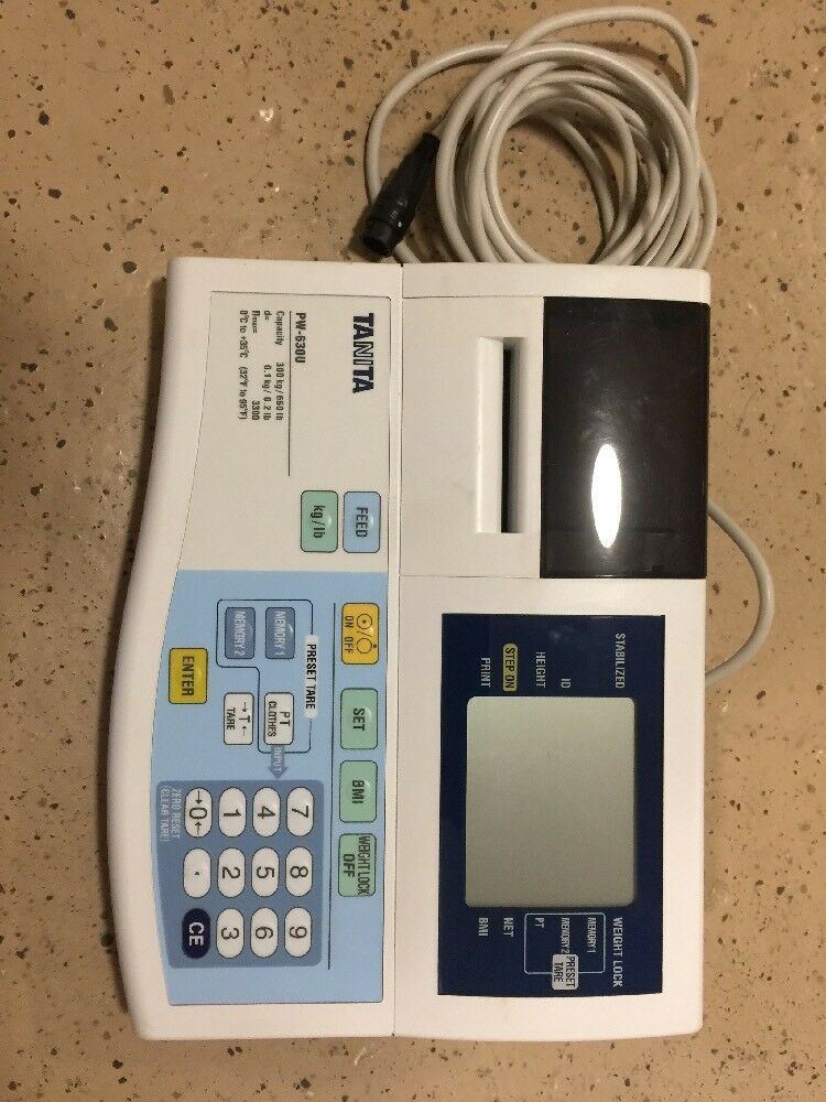 Wheelchair Scale PW-630U 660 lb 12100021 Tanita Interface RS-232 Strain Gauge