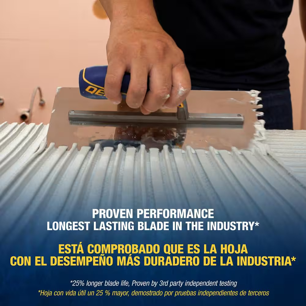 11 In. X 4-1⁄2 In. Stainless Steel Blade Large Format Tile, Euro Notched Floorin